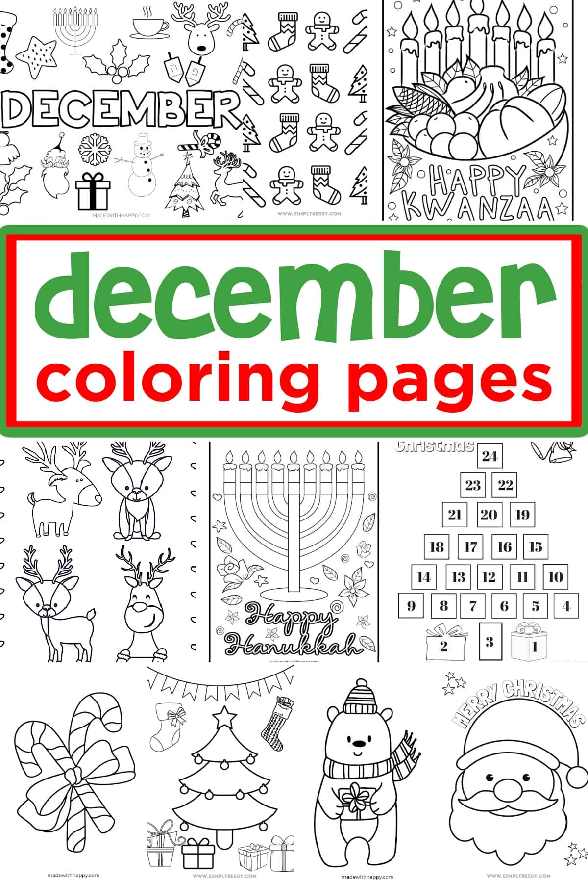 Free Printable December Coloring Pages Free Printable December Coloring Pages