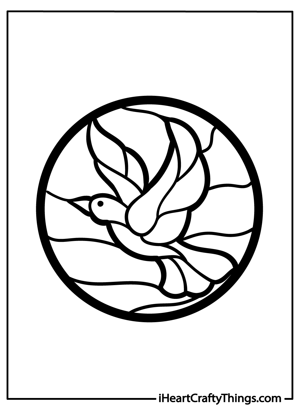 Printable Stained Glass Window Coloring Pages