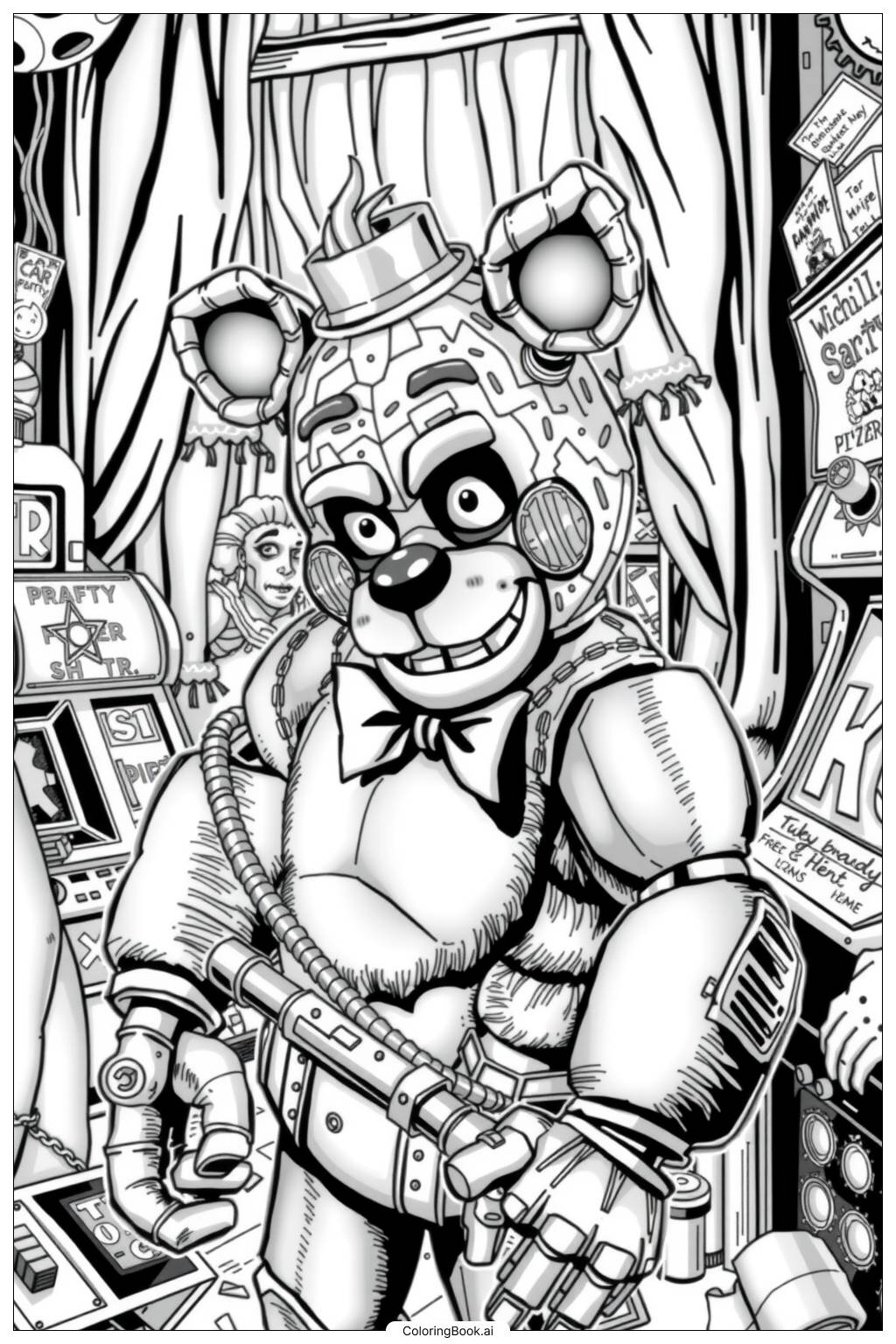 Free Printable Five Nights At Freddy's Coloring Pages Free Printable Five Nights At Freddy's Coloring Pages