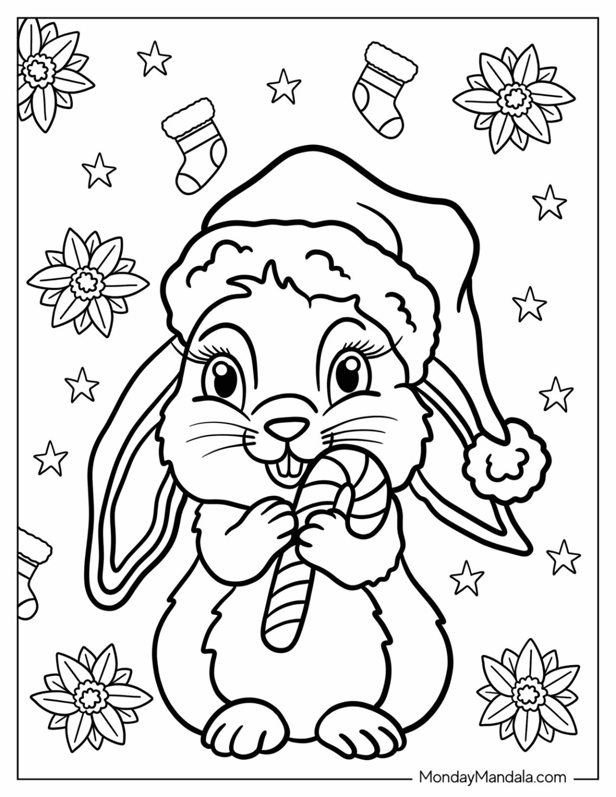 Free Candy Cane Coloring Pages