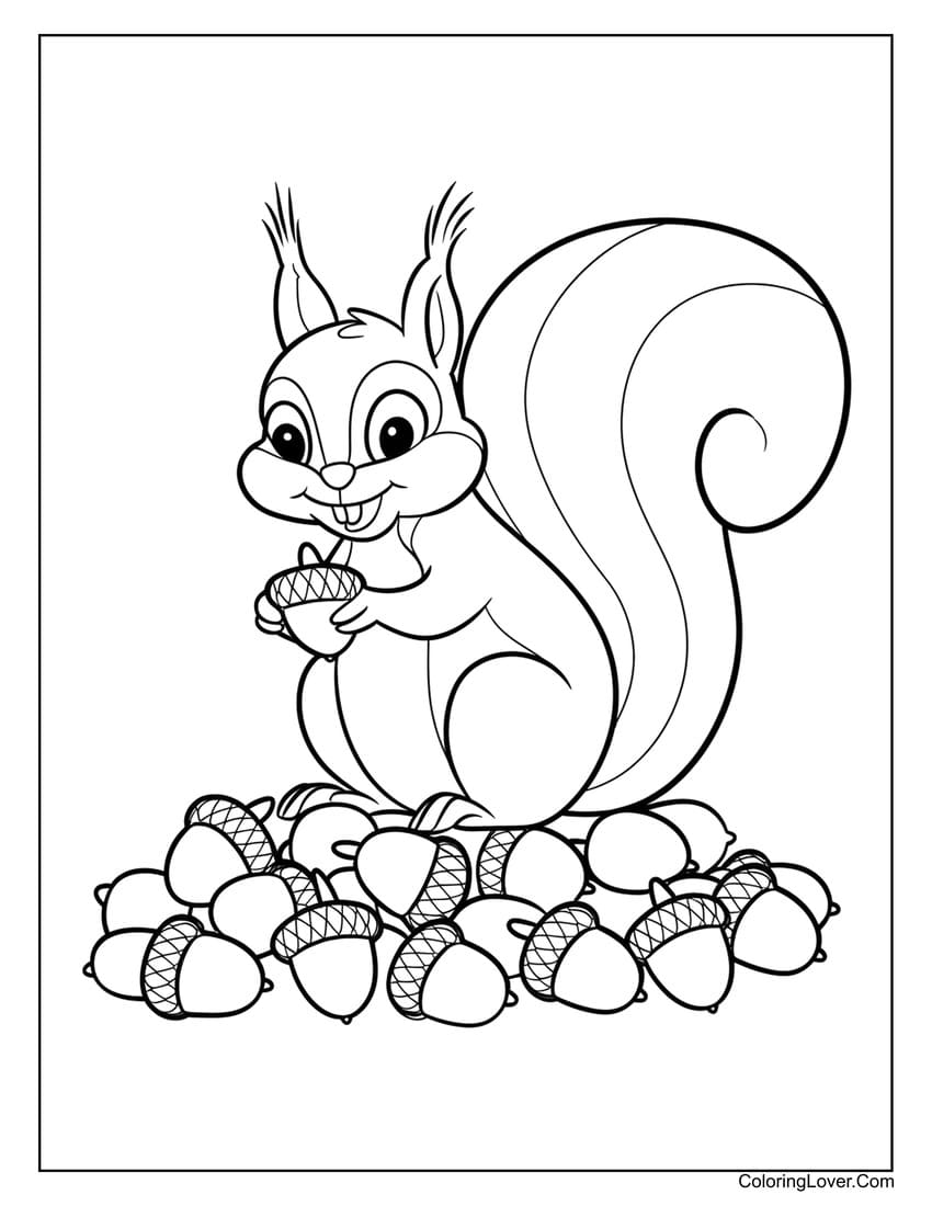 33 Squirrel Coloring Pages Free Printables For Kids 