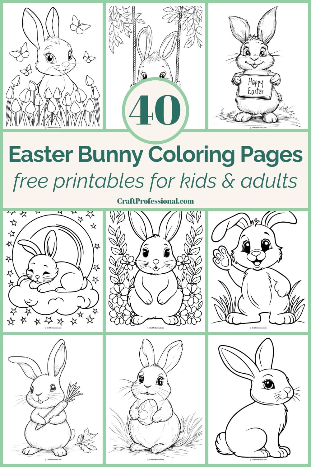 40 Easter Bunny Coloring Pages Free Printable Fun For Kids Adults 40 Easter Bunny Coloring Pages Free Printable Fun For Kids Adults