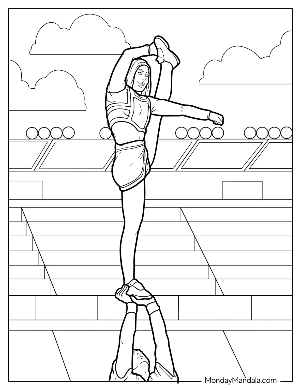 Printable Cheer Coloring Pages