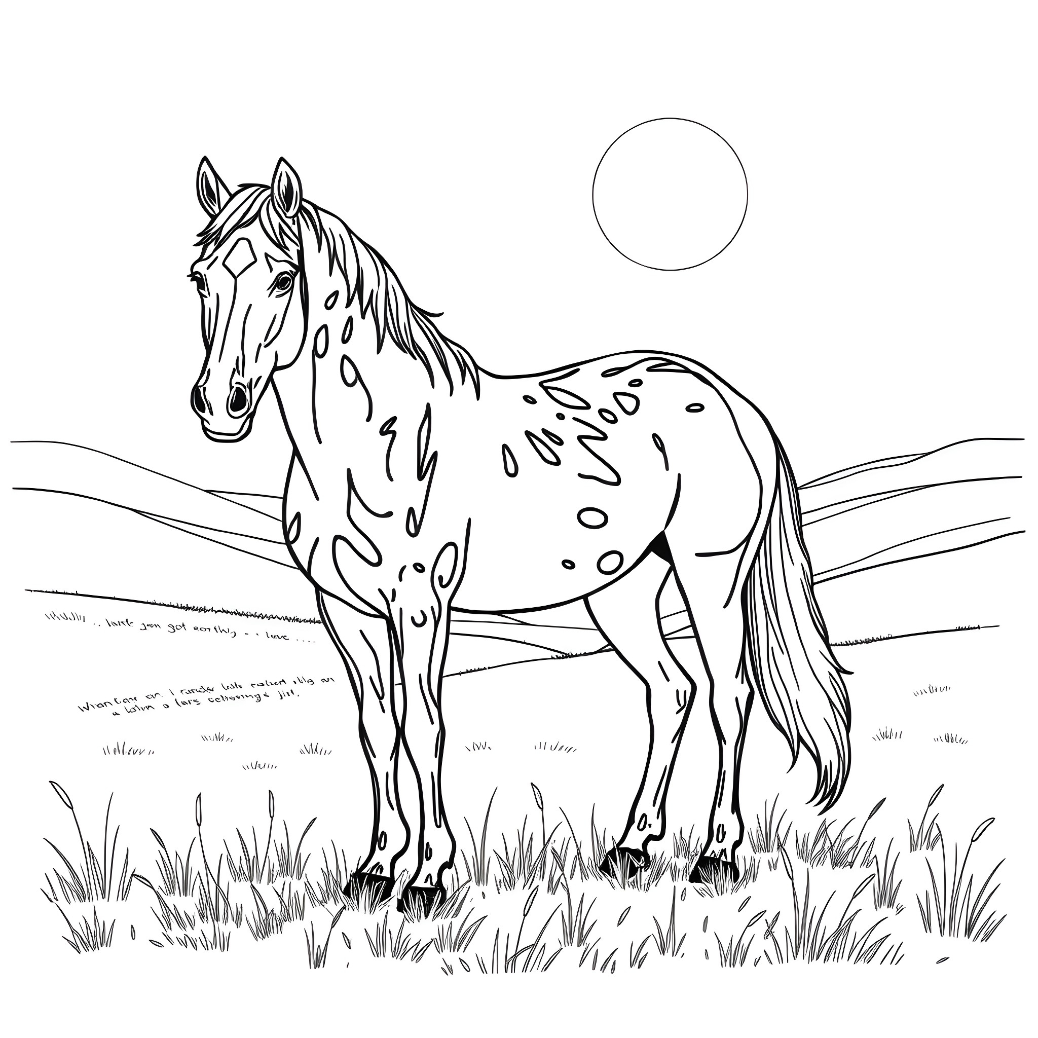 Free Horse Coloring Page