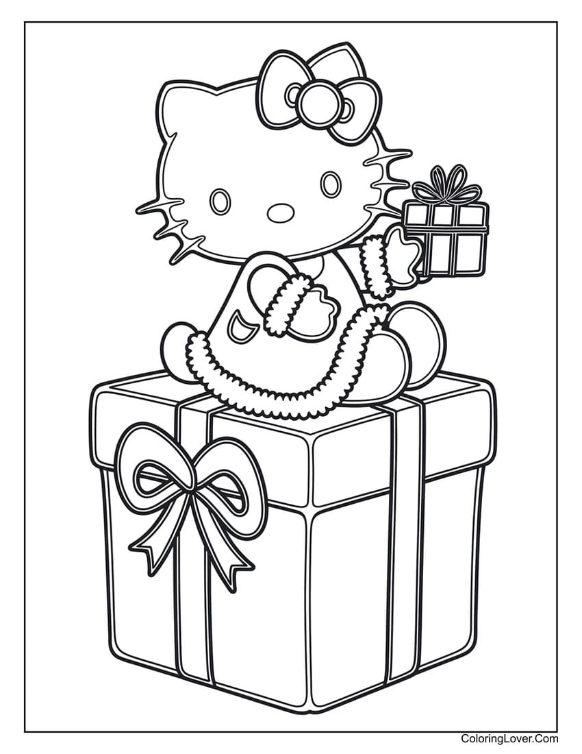 Free Hello Kitty Christmas Coloring Pages Free Hello Kitty Christmas Coloring Pages
