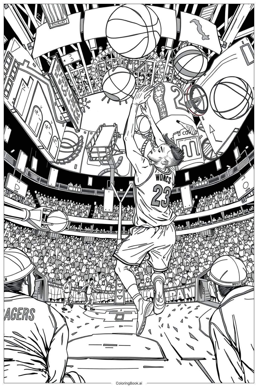 56 Basketball Coloring Pages Free PDF PNG Printables 