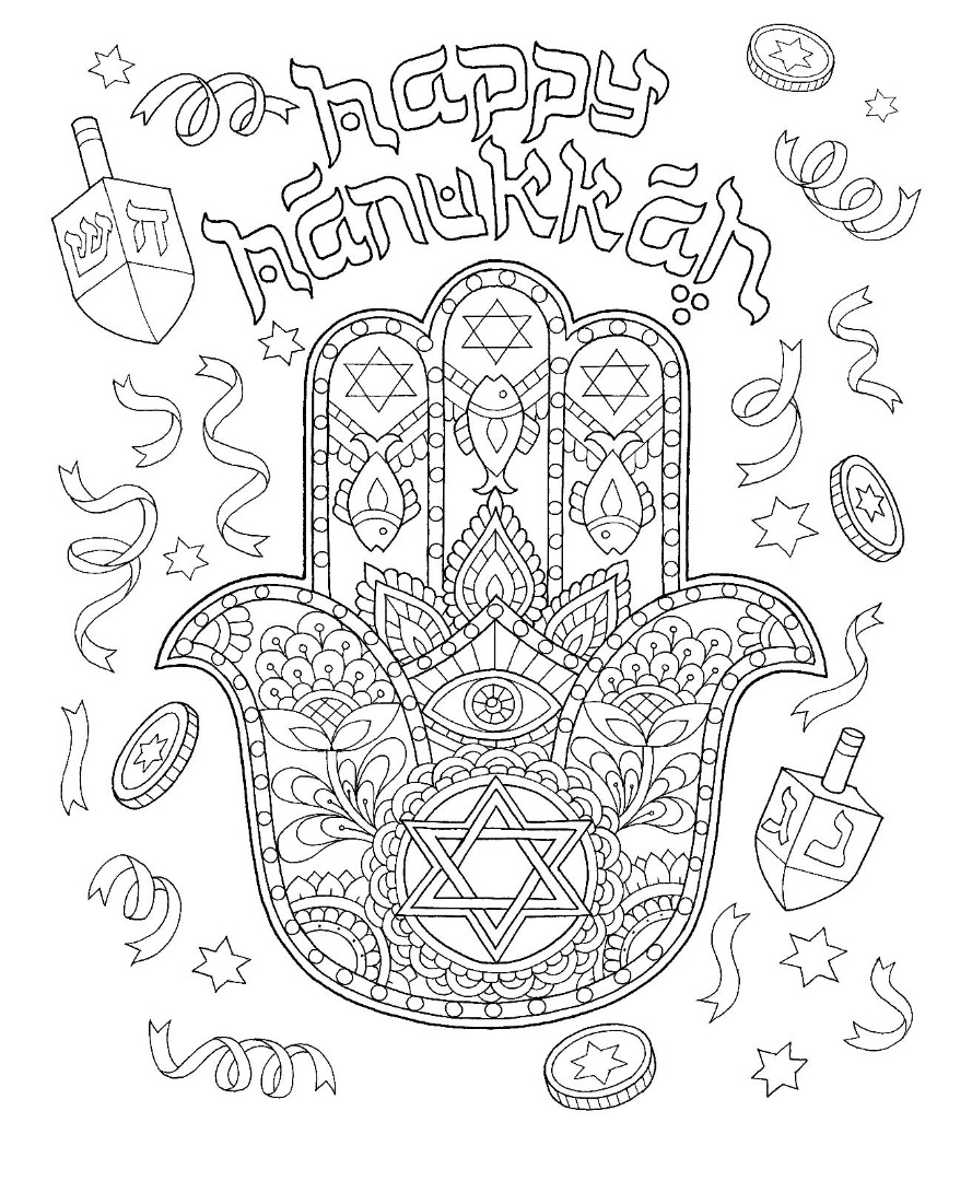 Free Printable Coloring Pages For Hanukkah