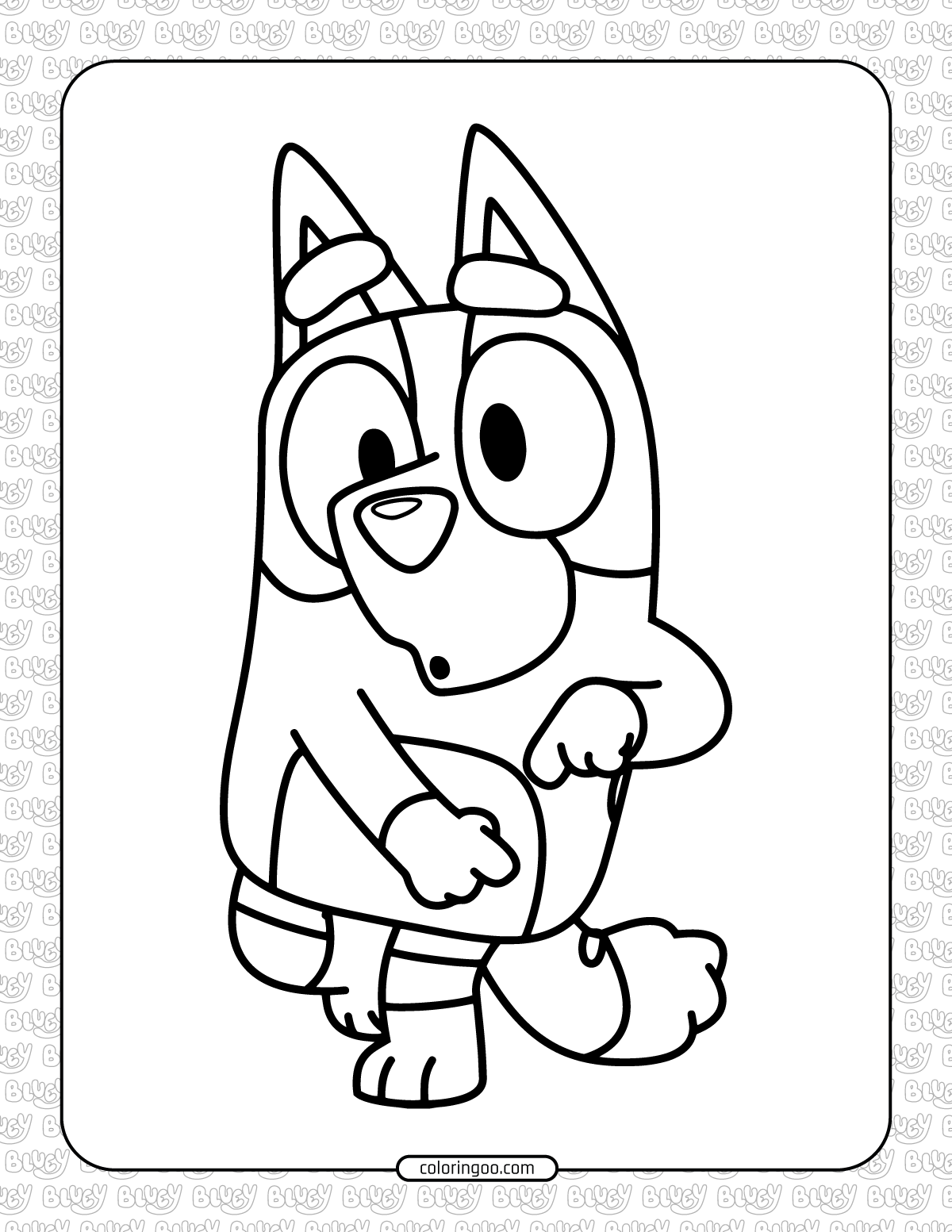 Coloring Pages Printable Bluey Coloring Pages Printable Bluey