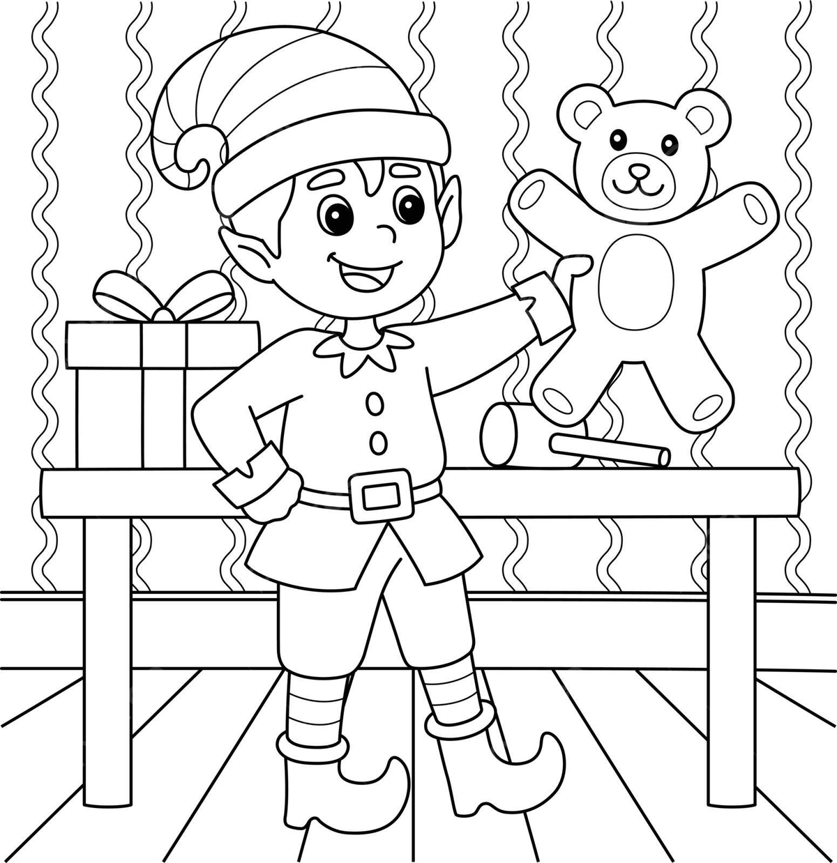 Free Printable Elf Coloring Pages Printable Coloring Page