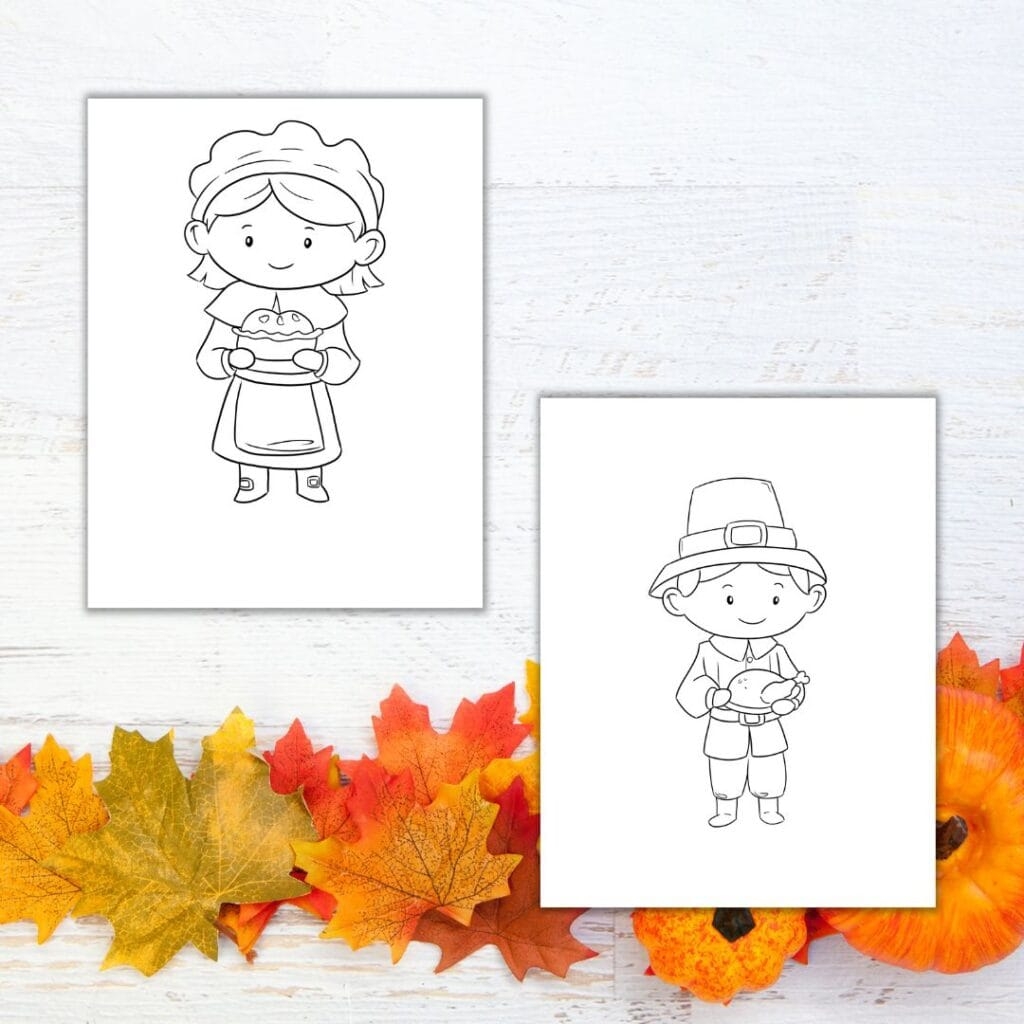 Cute Thanksgiving Pilgrim Coloring Pages For Kids free Printable Cute Thanksgiving Pilgrim Coloring Pages For Kids free Printable