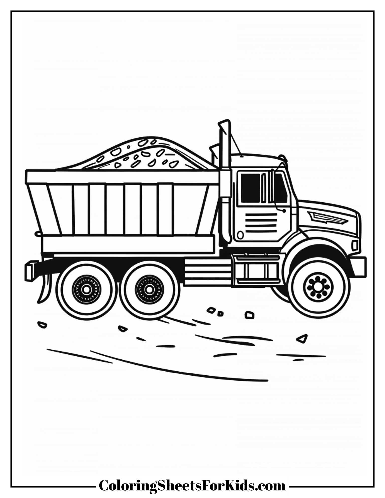 Dump Truck Coloring Page Printable Dump Truck Coloring Page Printable