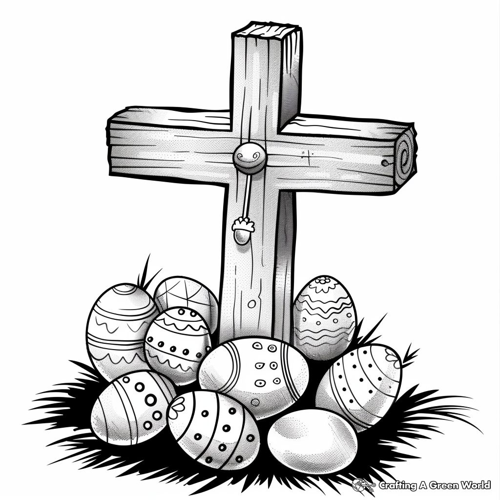 Easter Cross Coloring Pages Free Printable 