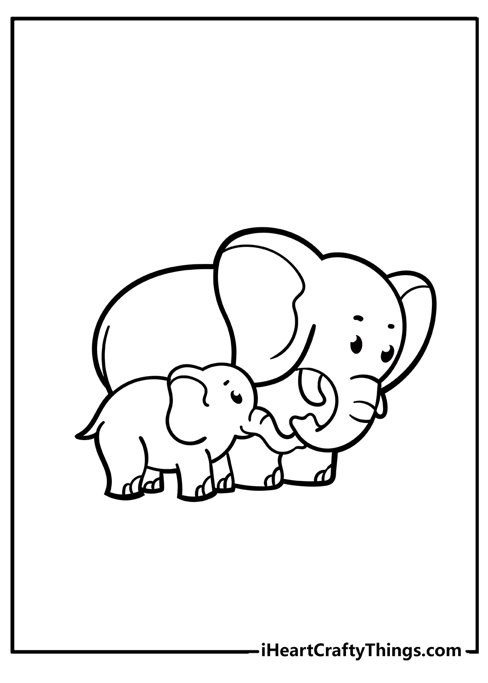 Elephant Coloring Page Free Elephant Coloring Page Free