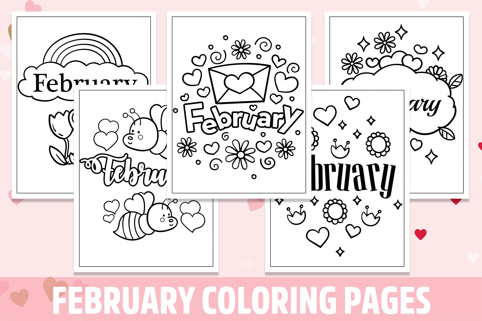 February Coloring Pages For Kids Girls Boys Teens Birthday School Activity Made By Teachers