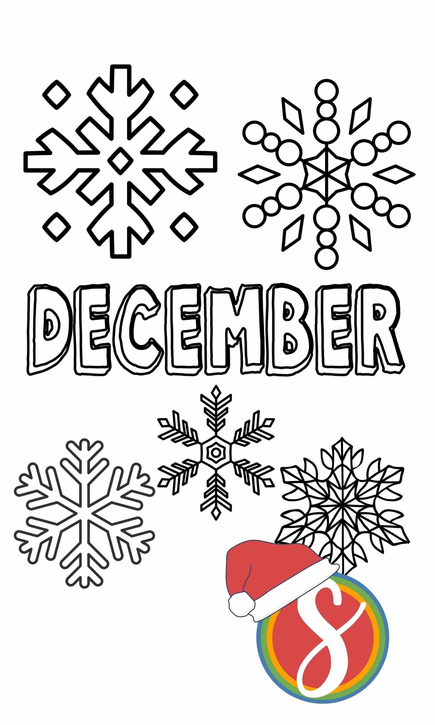 Free December Coloring Pages Stevie Doodles Free December Coloring Pages Stevie Doodles