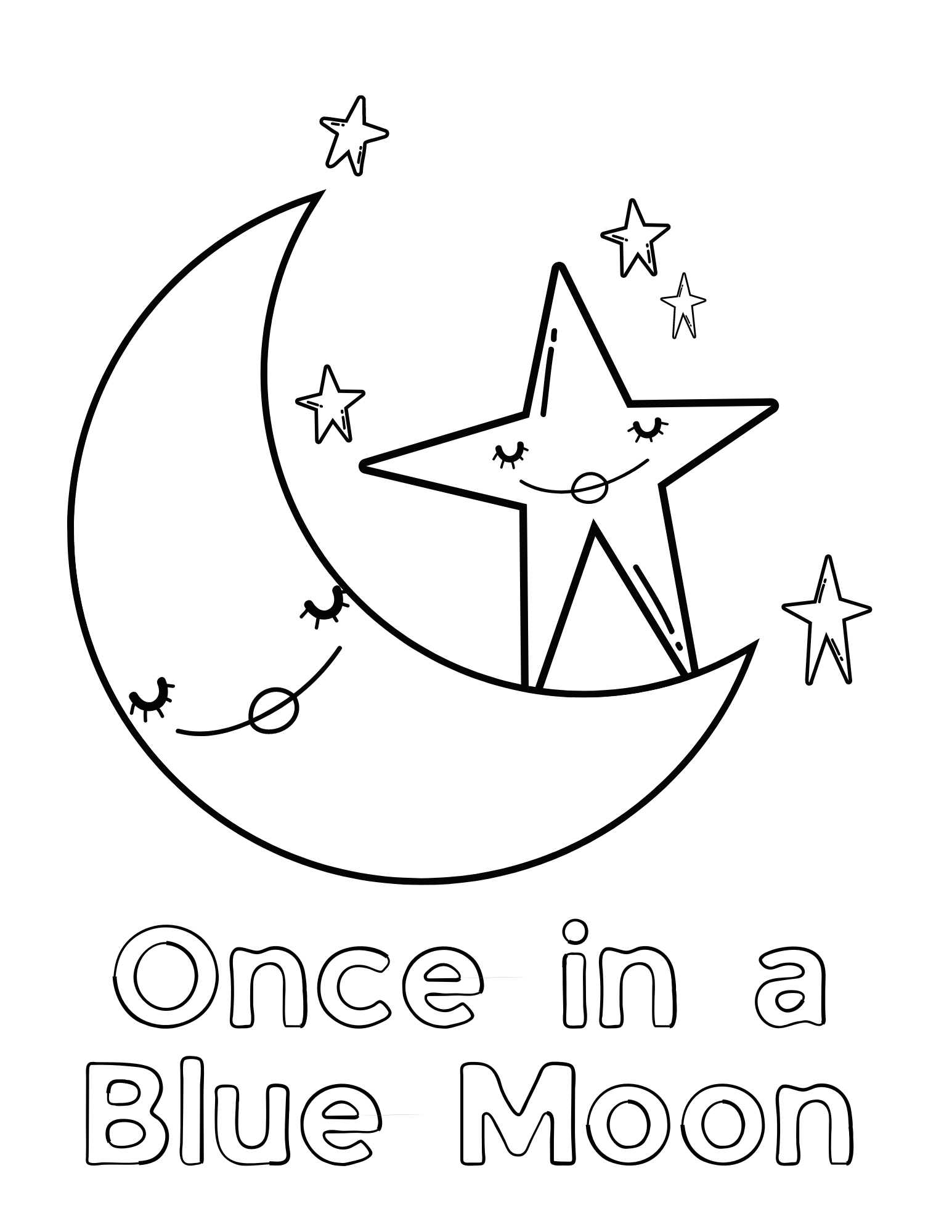 Free Moon Coloring Pages