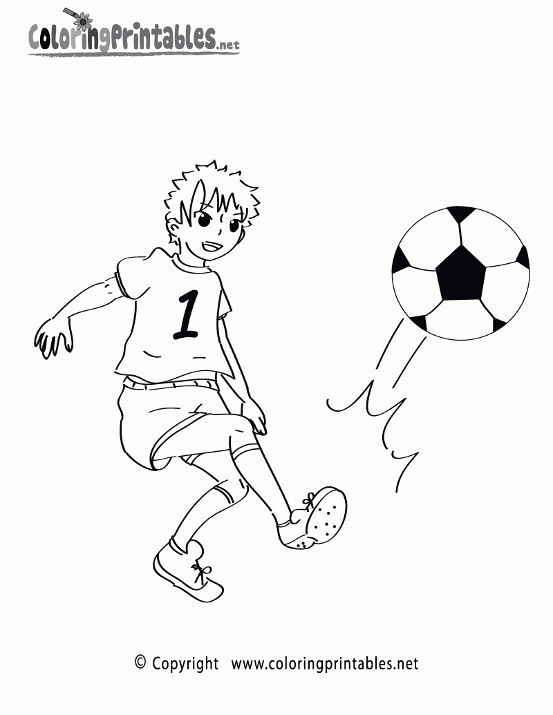 Free Printable Soccer Game Coloring Page
