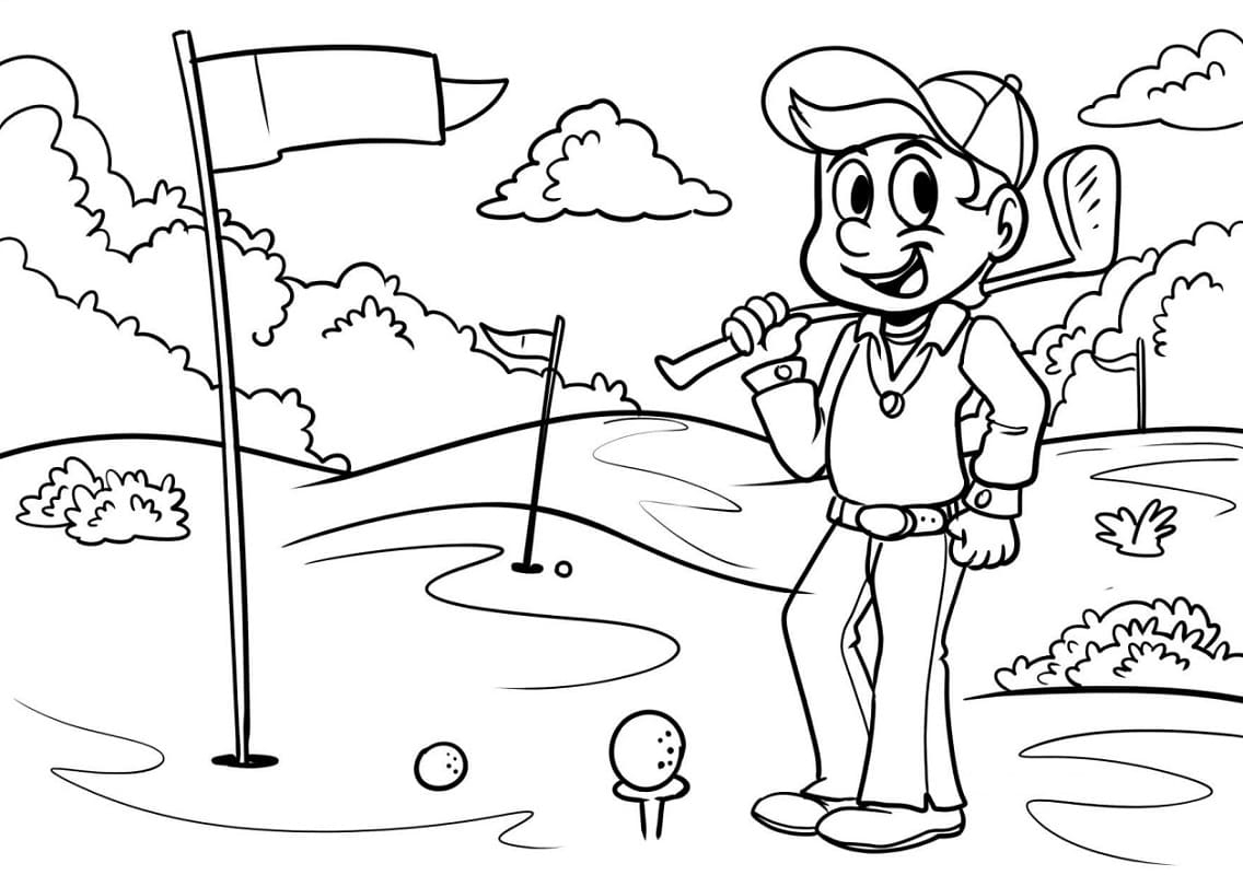 Golf Printable Coloring Page Download Print Or Color Online For Free