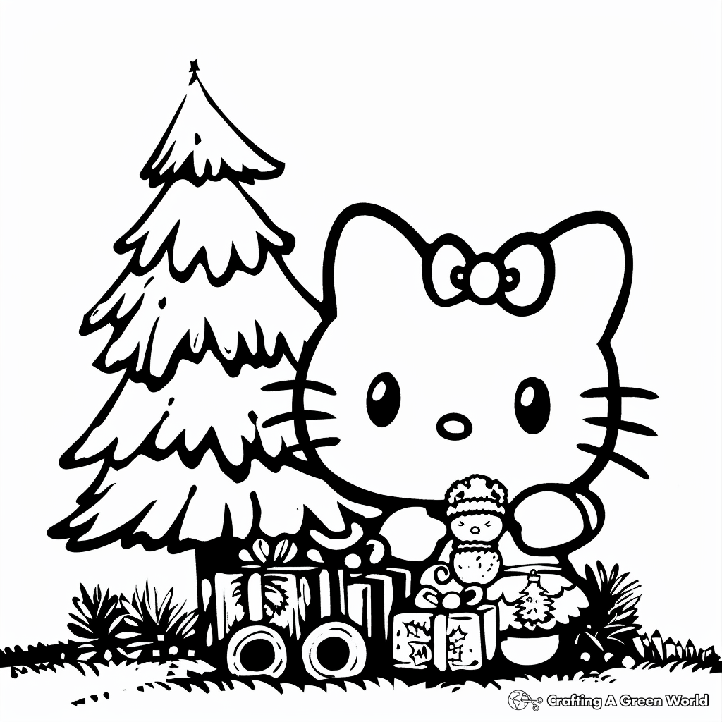 Hello Kitty Christmas Coloring Pages Free U0026 Printable Hello Kitty Christmas Coloring Pages Free U0026 Printable