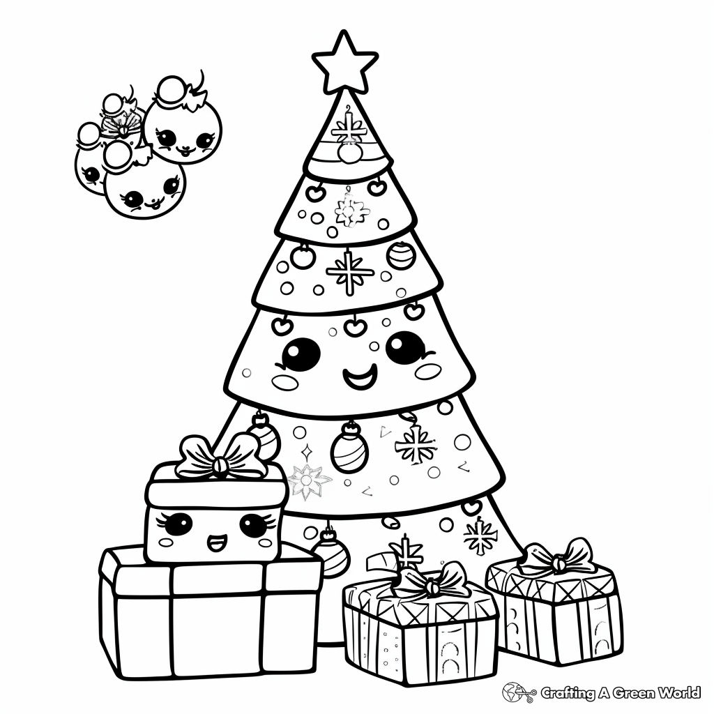 Kawaii Christmas Coloring Pages Free Printable Kawaii Christmas Coloring Pages Free Printable