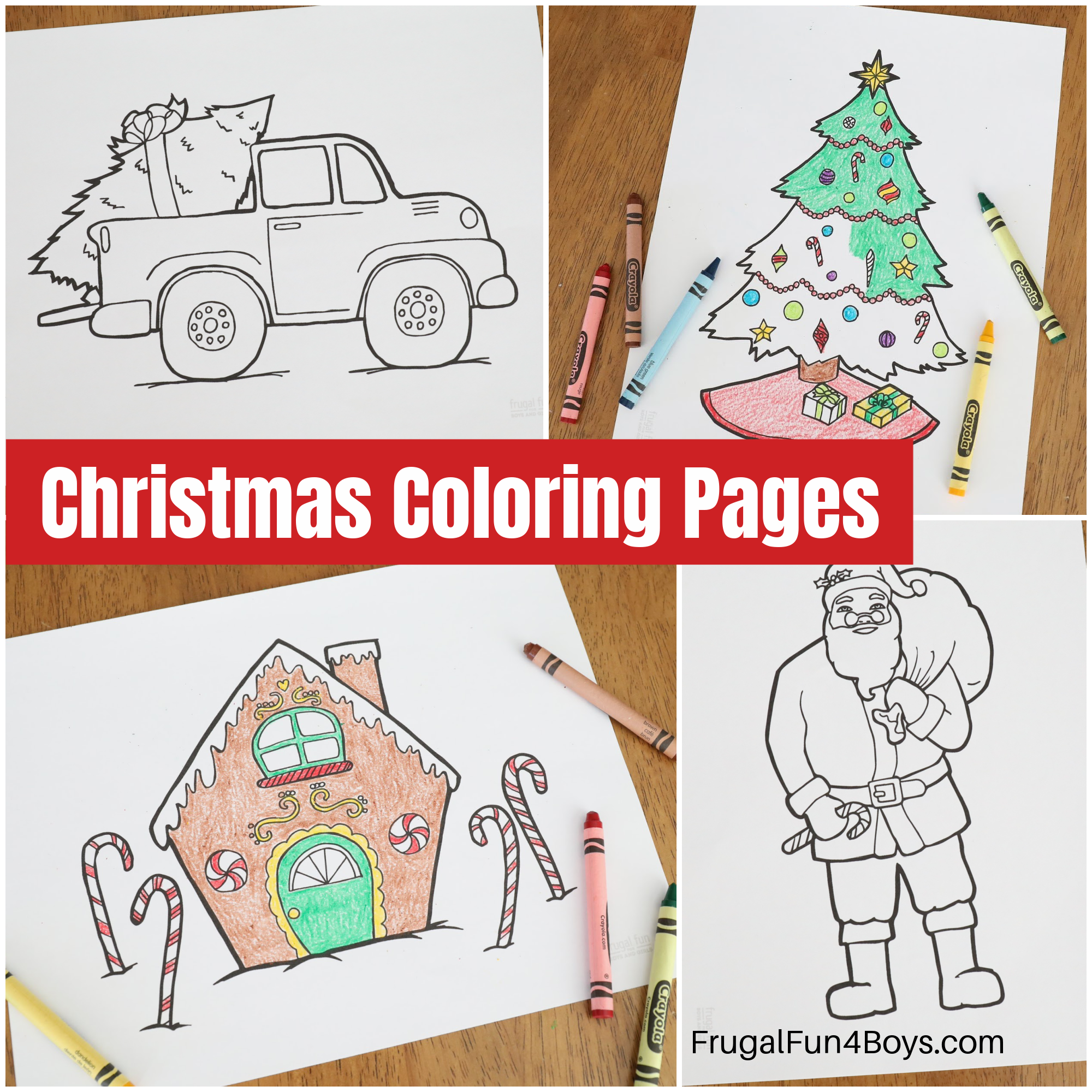 Printable Christmas Coloring Pages Frugal Fun For Boys And Girls