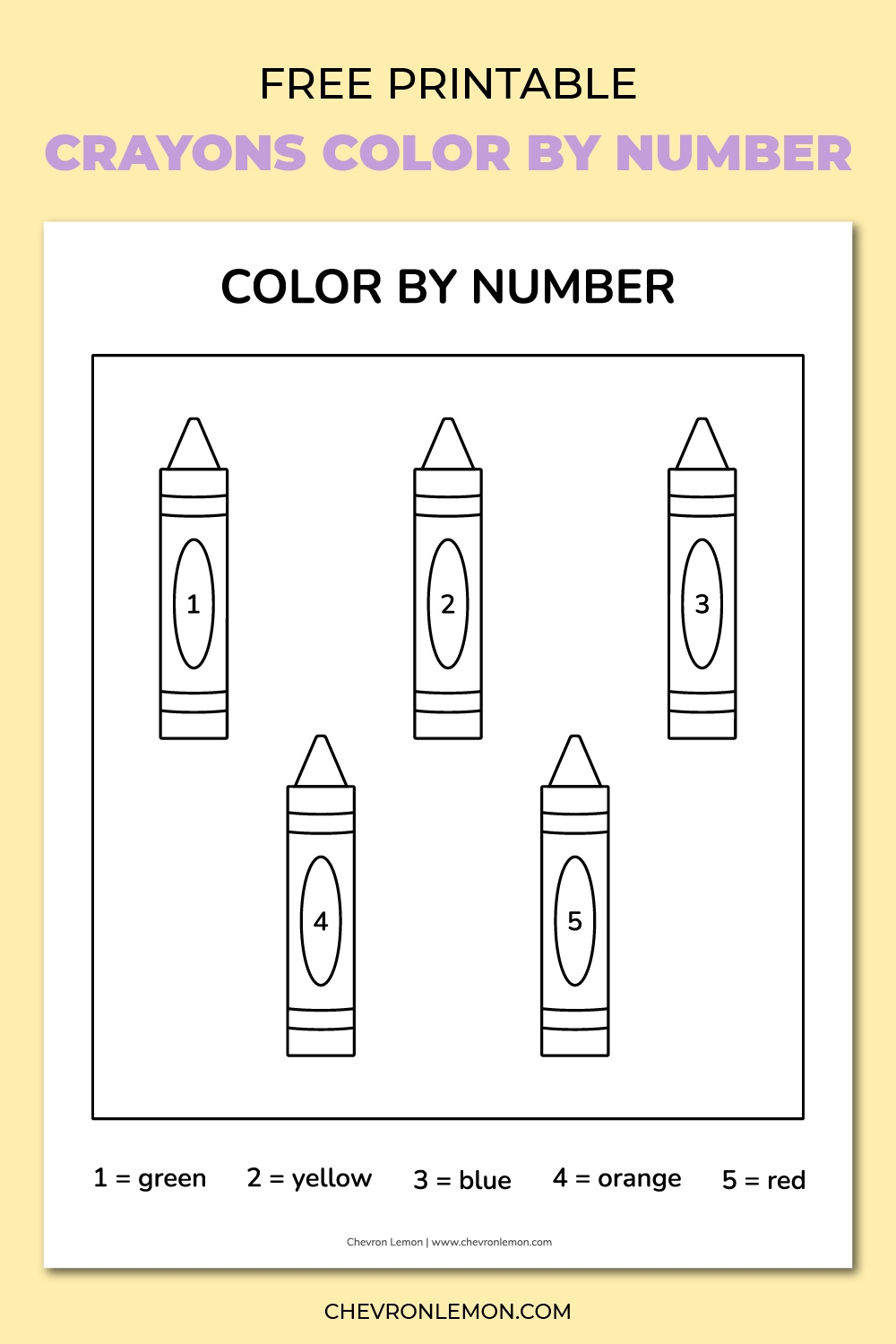 Printable Crayon Coloring Pages