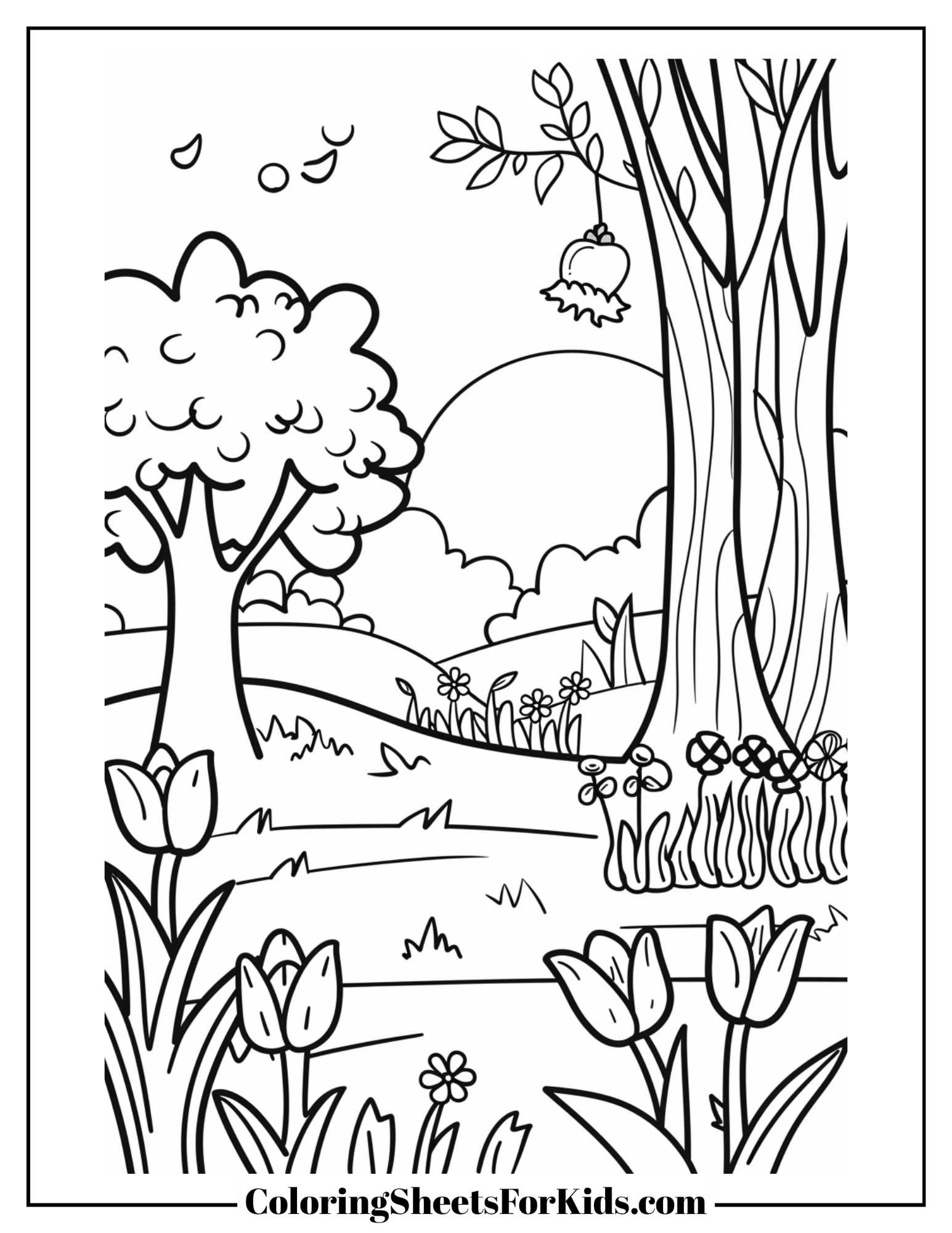 Spring Coloring Pages Free Downloads Coloring Sheets For Kids Spring Coloring Pages Free Downloads Coloring Sheets For Kids