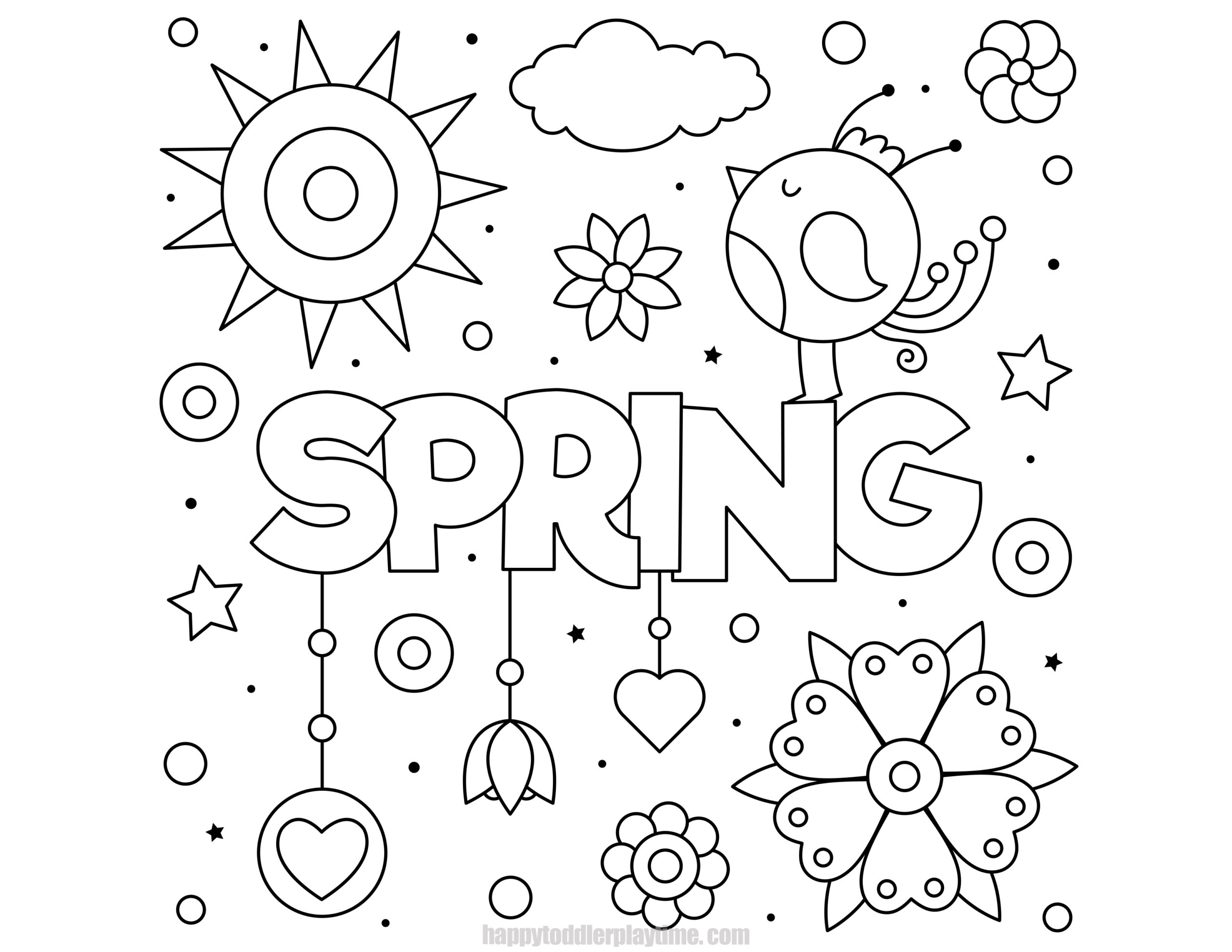 Spring Coloring Pages Happy Toddler Playtime Spring Coloring Pages Happy Toddler Playtime