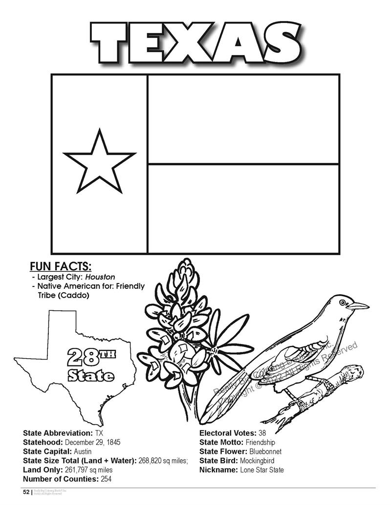 Texas Coloring Pages Printable
