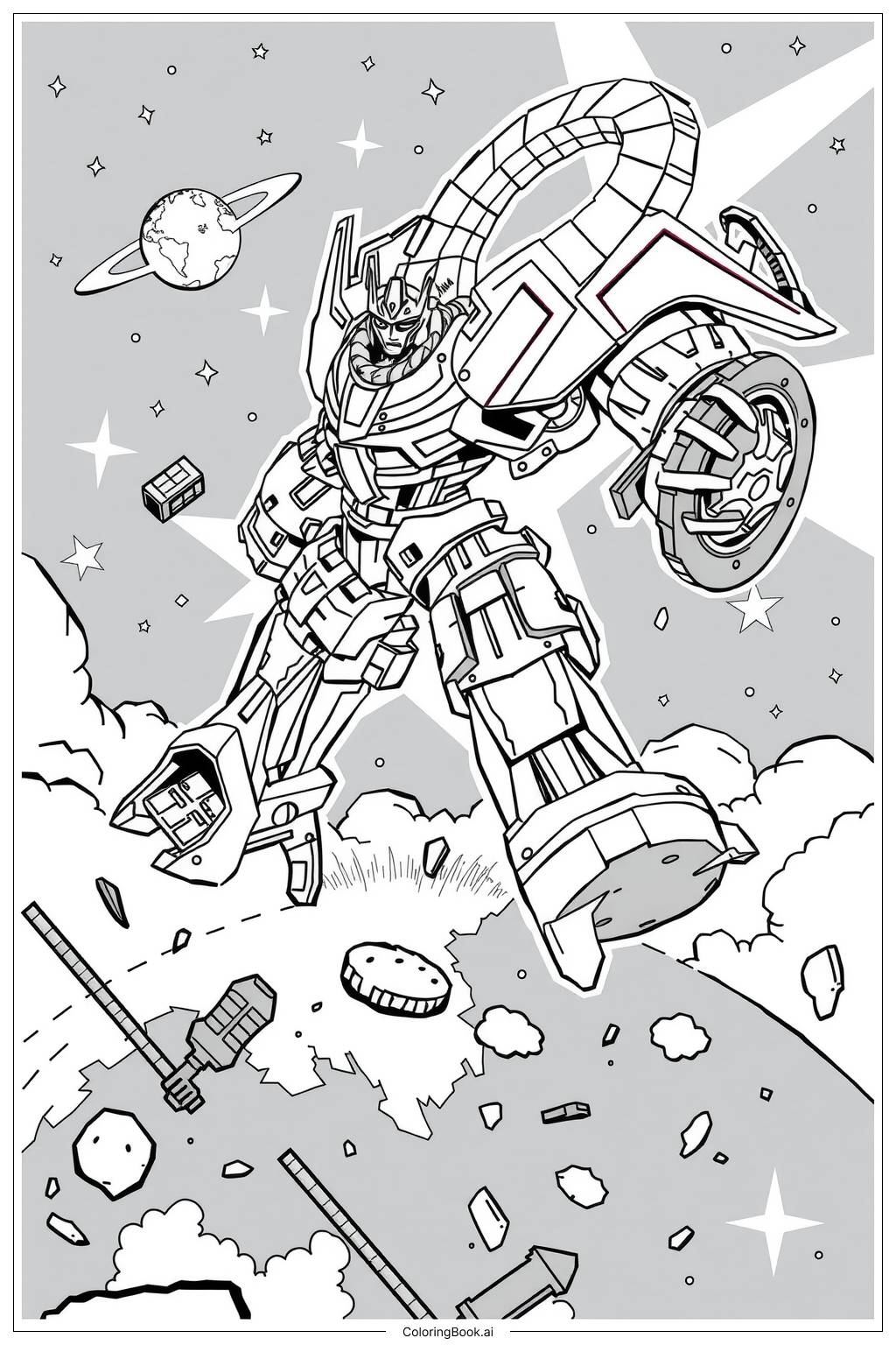 Printable Transformer Coloring Page