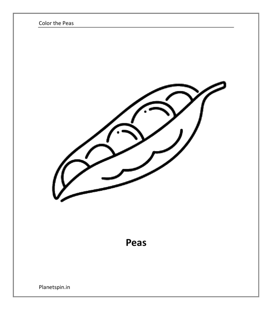Printable Vegetables Coloring Pages