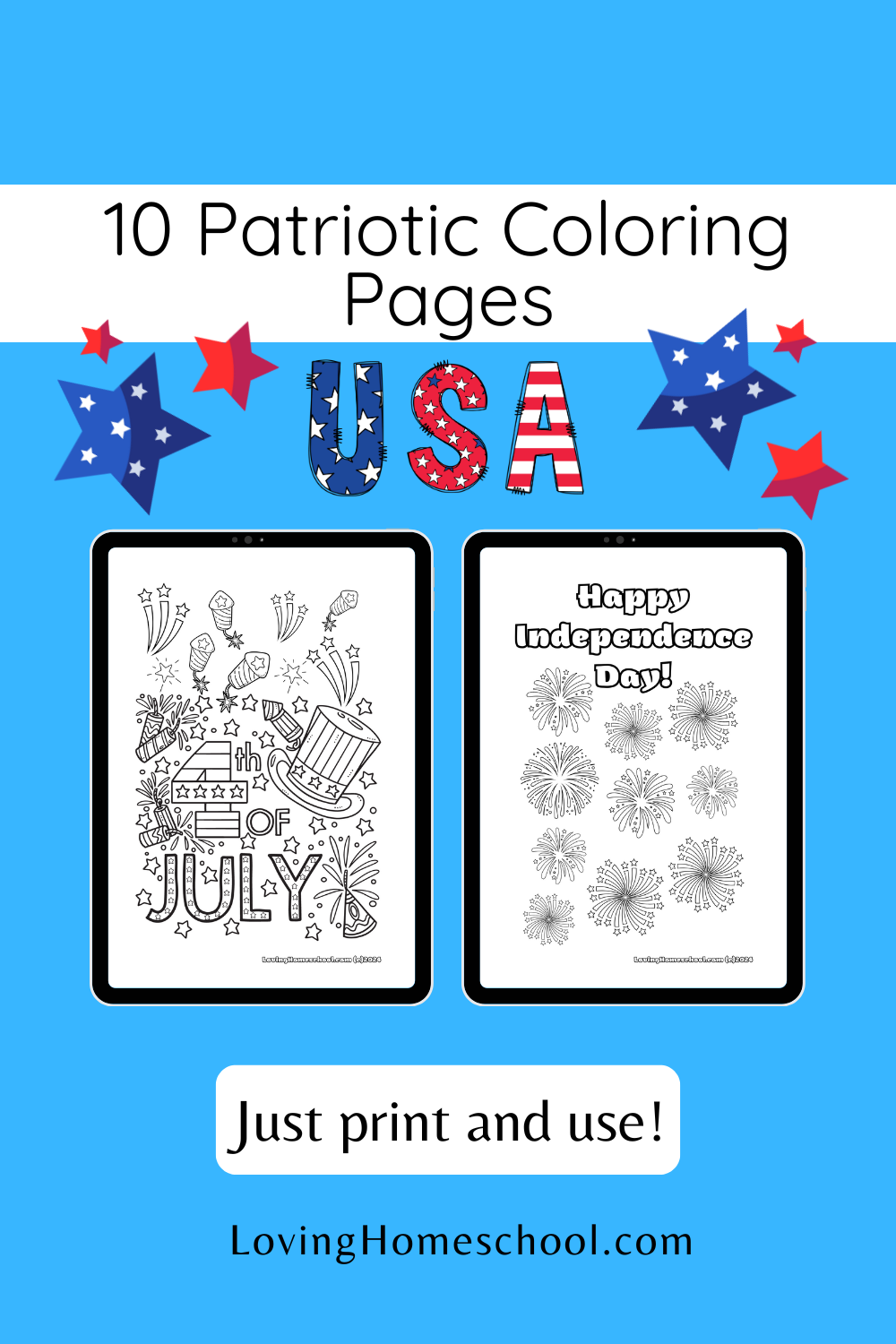 10 Free Patriotic Coloring Pages LovingHomeschool