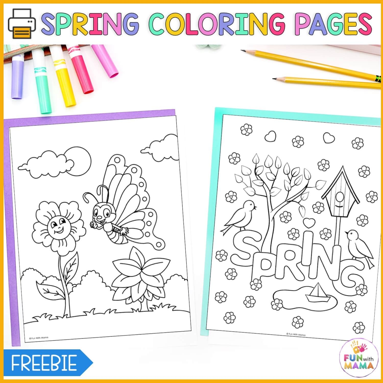 Free Printable Spring Coloring Pages For Adults