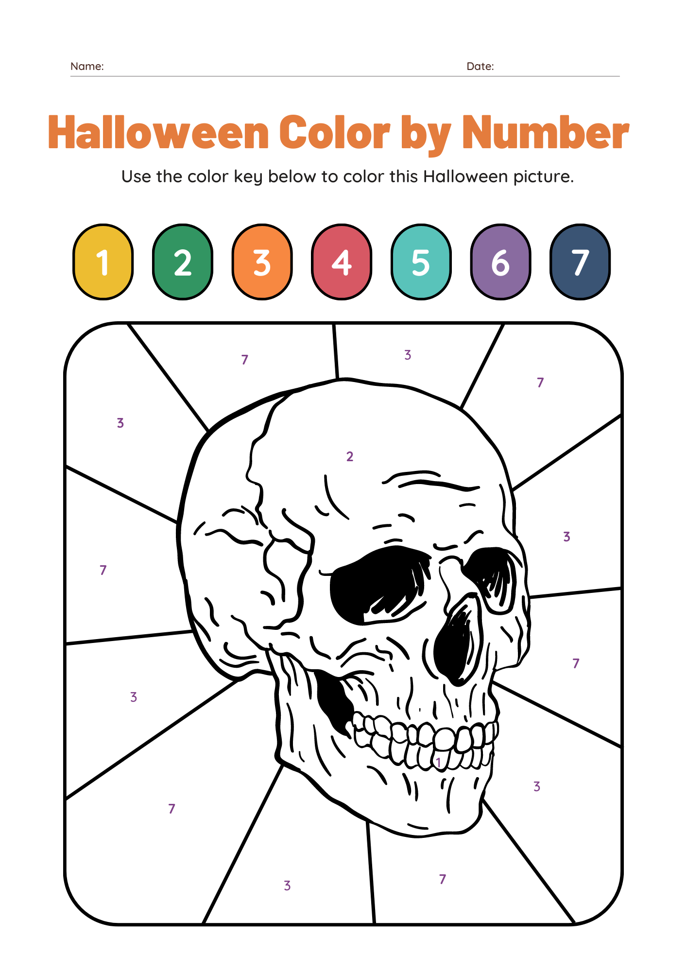 10 Halloween Color By Number Printable Worksheets FREE 
