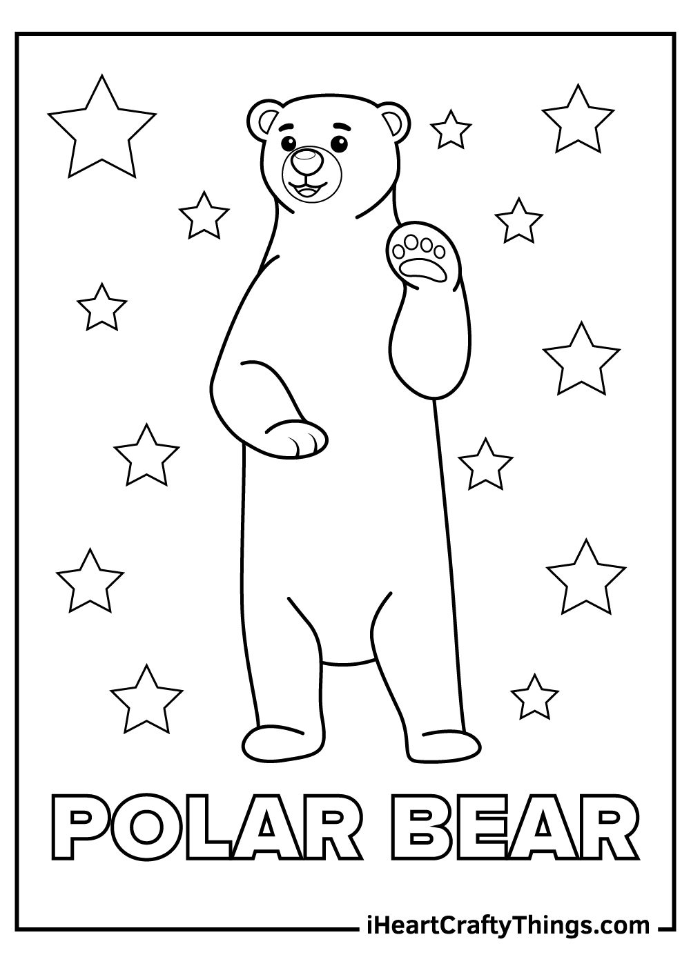 Printable Polar Bear Coloring Pages