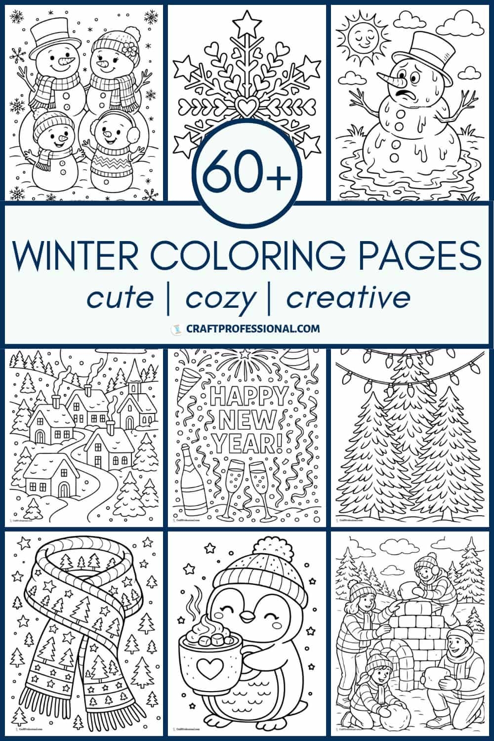 Printable Winter Coloring Pages For Adults