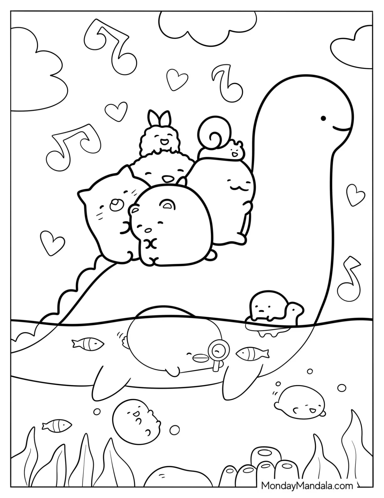 Cute Dinosaur Coloring Pages Printable