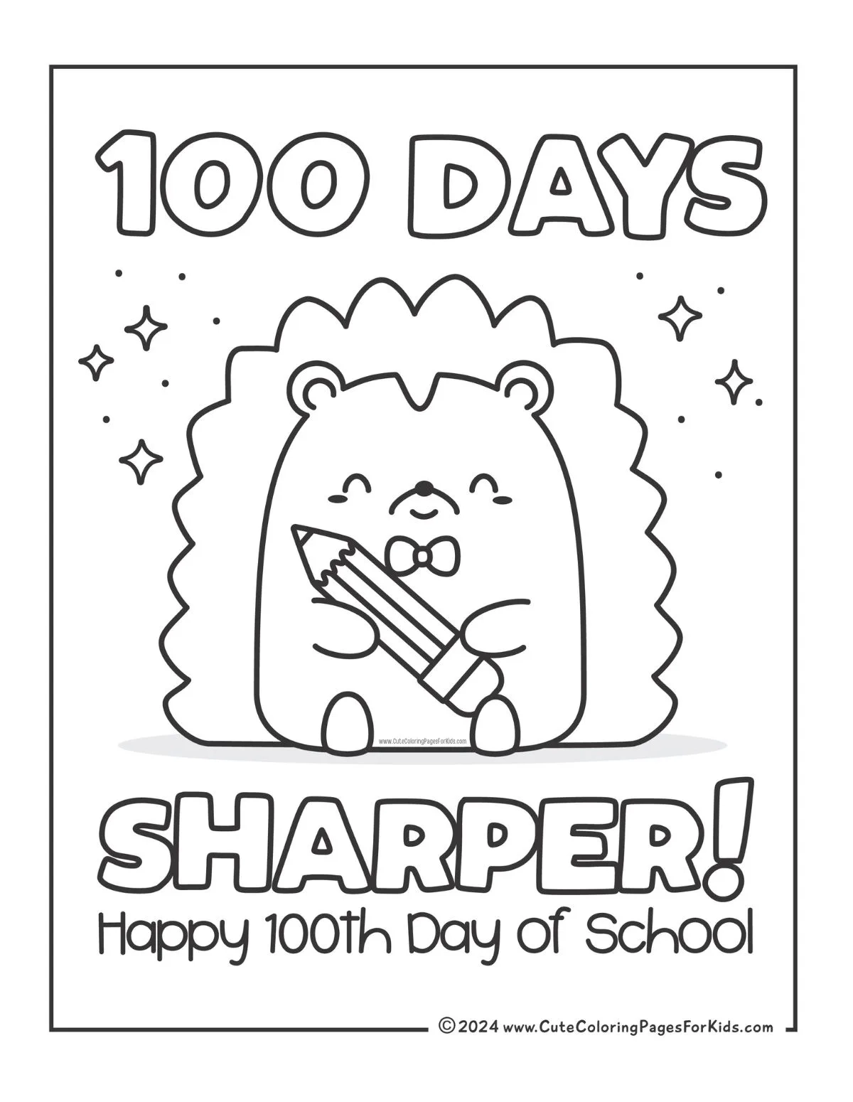 100th Day Of School Coloring Pages Free Printable PDFs Cute 