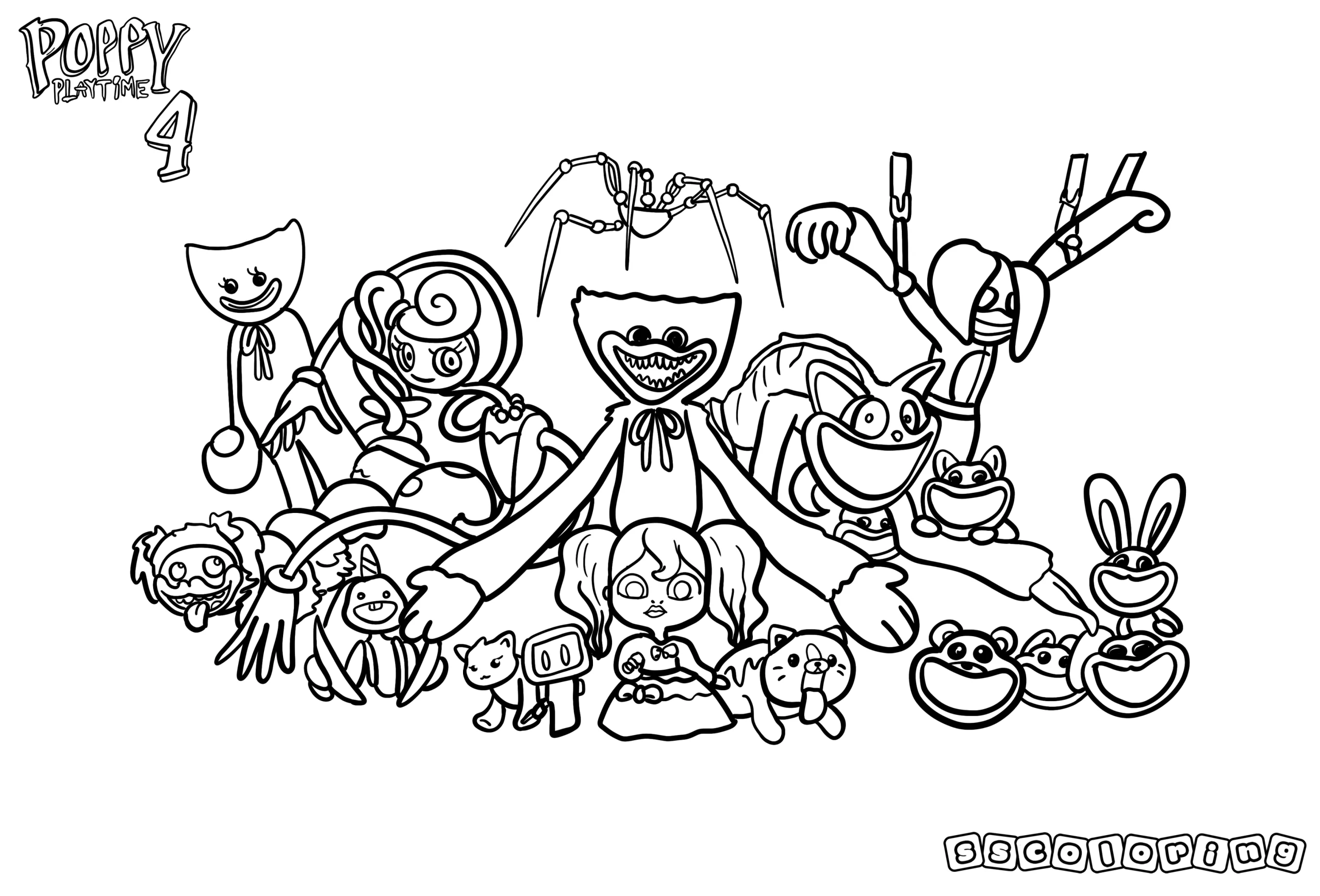 11 Poppy Playtime 4 Coloring Pages Free Printables