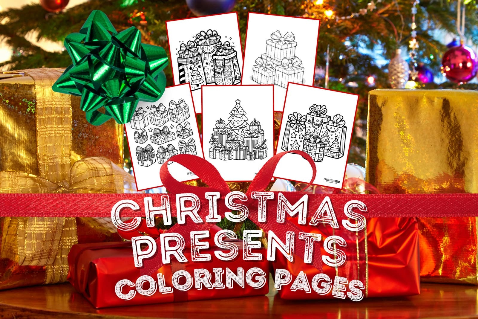 12 Christmas Present Clipart Coloring Pages Plus Quick Easy Activities You Can Do With em At PrintColorFun