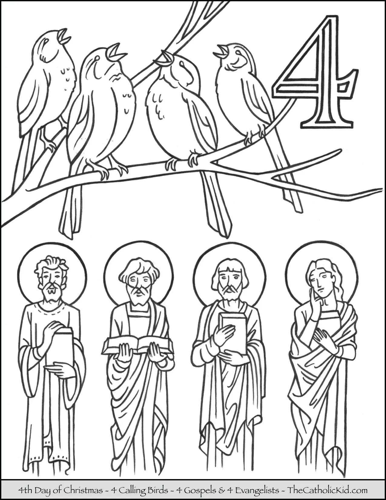 12 Days Of Christmas Coloring Pages TheCatholicKid