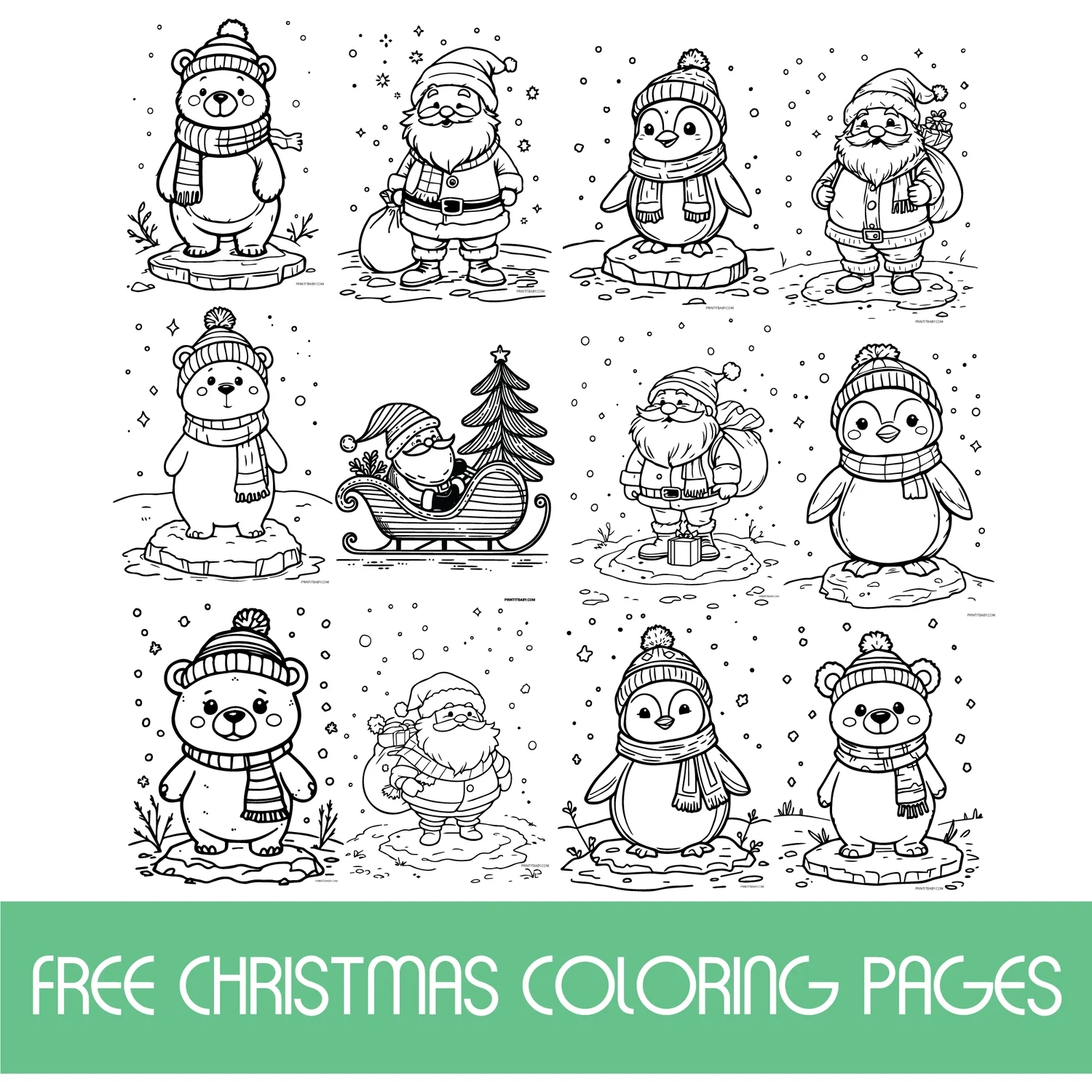 12 FREE Printable Christmas Coloring Pages For Children 12 FREE Printable Christmas Coloring Pages For Children