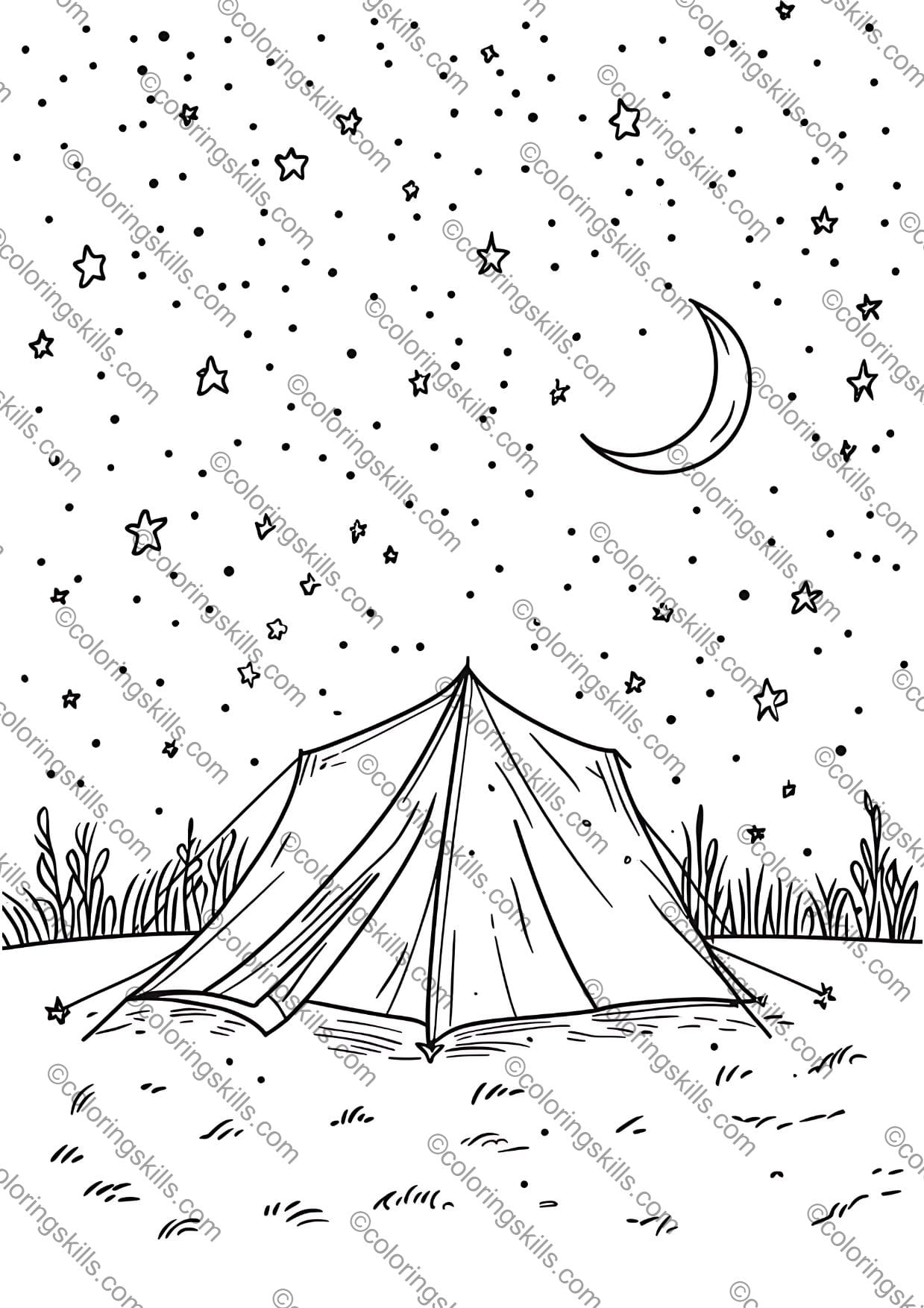 130 Nature And Camping Coloring Pages Outdoor Adventure Activity Sheets