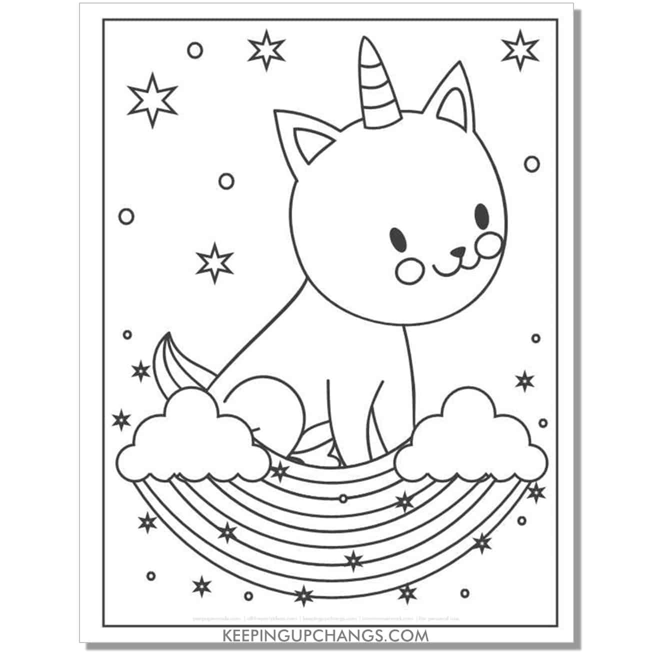 Caticorn Coloring Pages Free Caticorn Coloring Pages Free