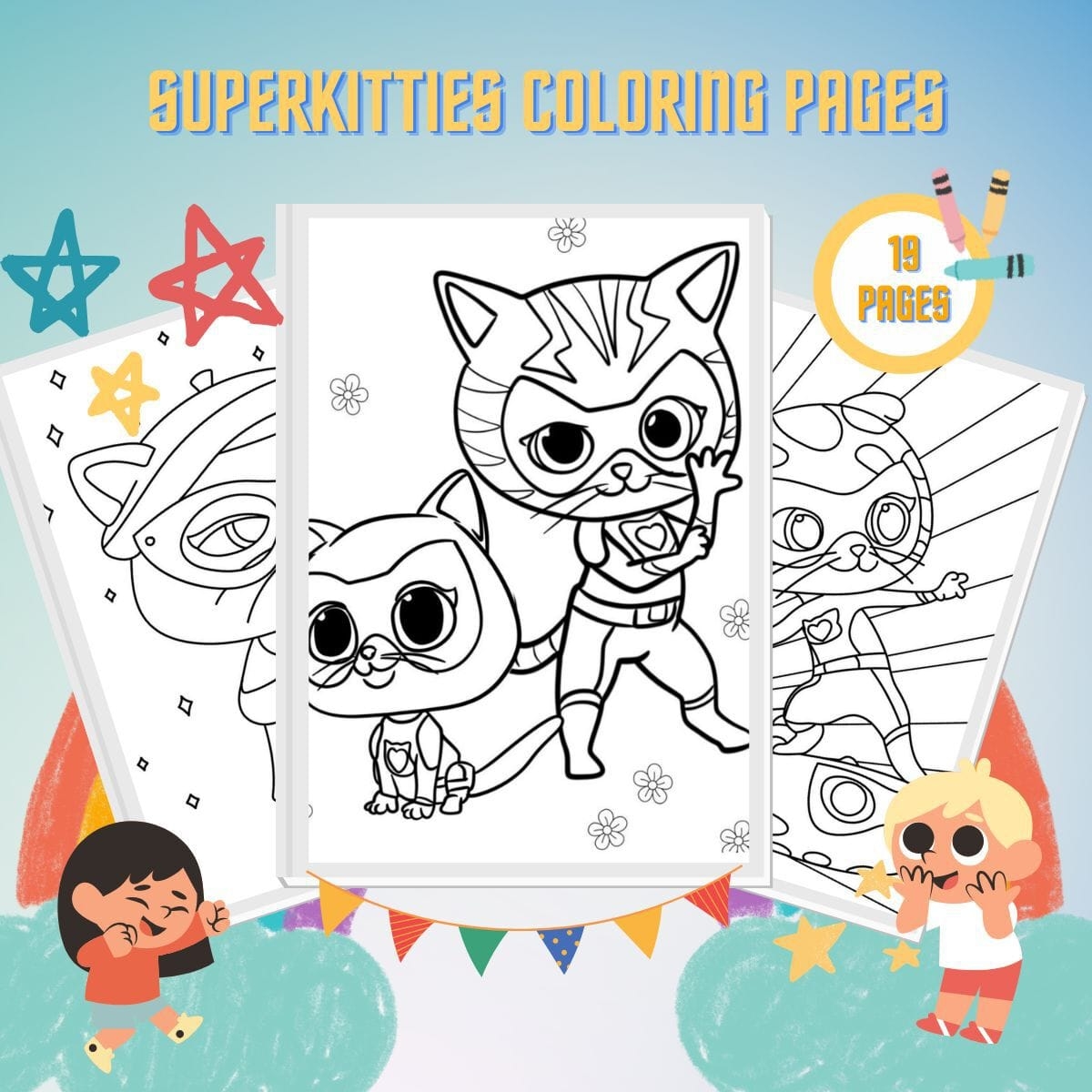 Superkitties Coloring Pages Free