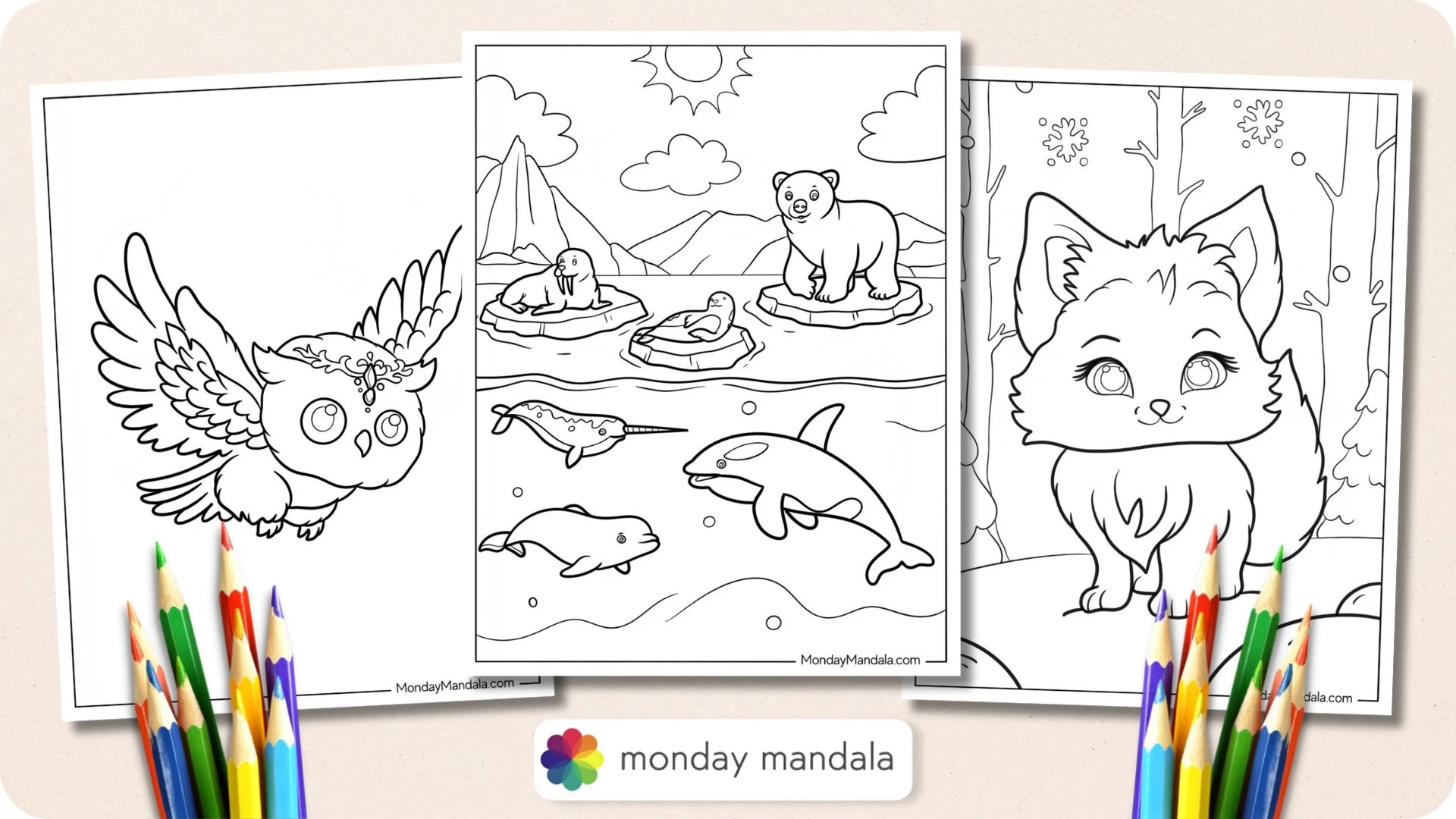 20 Arctic Animals Coloring Pages Free PDF Printables 