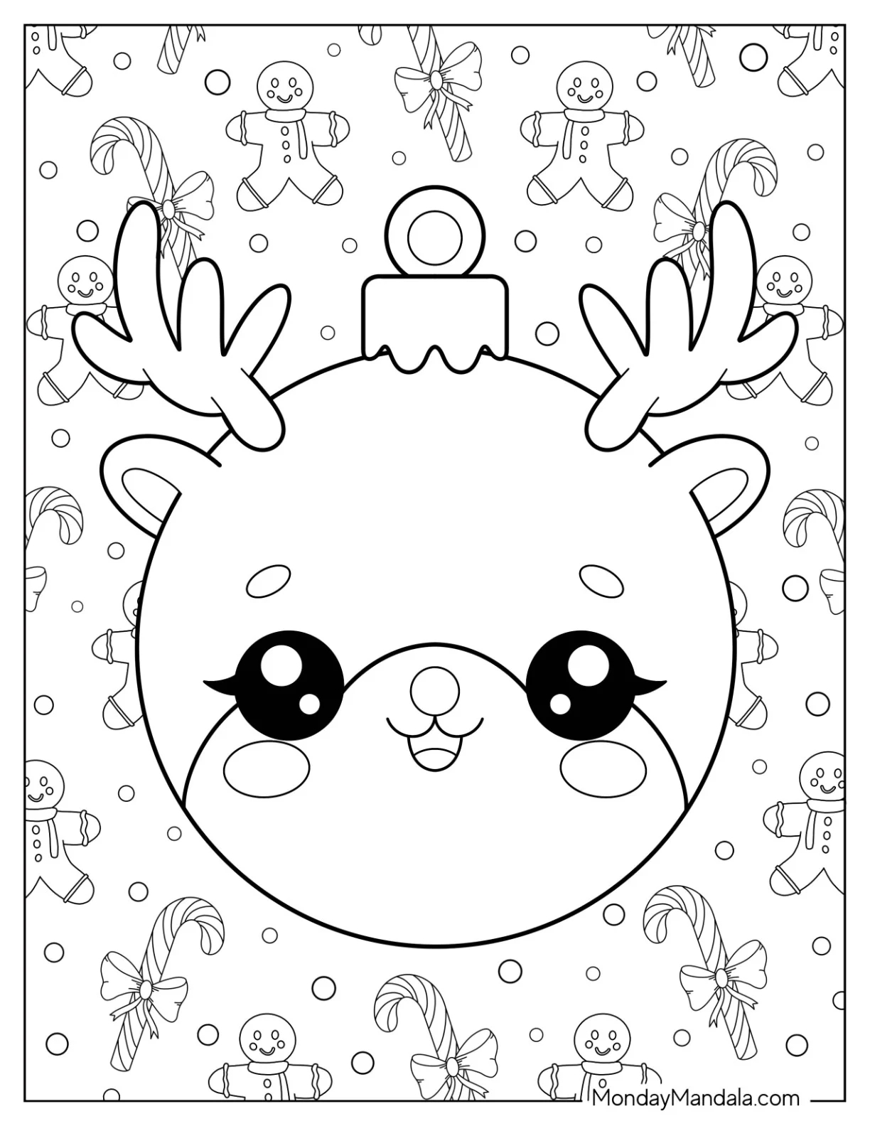20 Christmas Ornament Coloring Pages Free Printables 