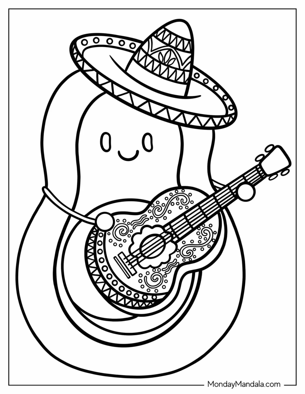 Fiesta Coloring Pages Free Printable