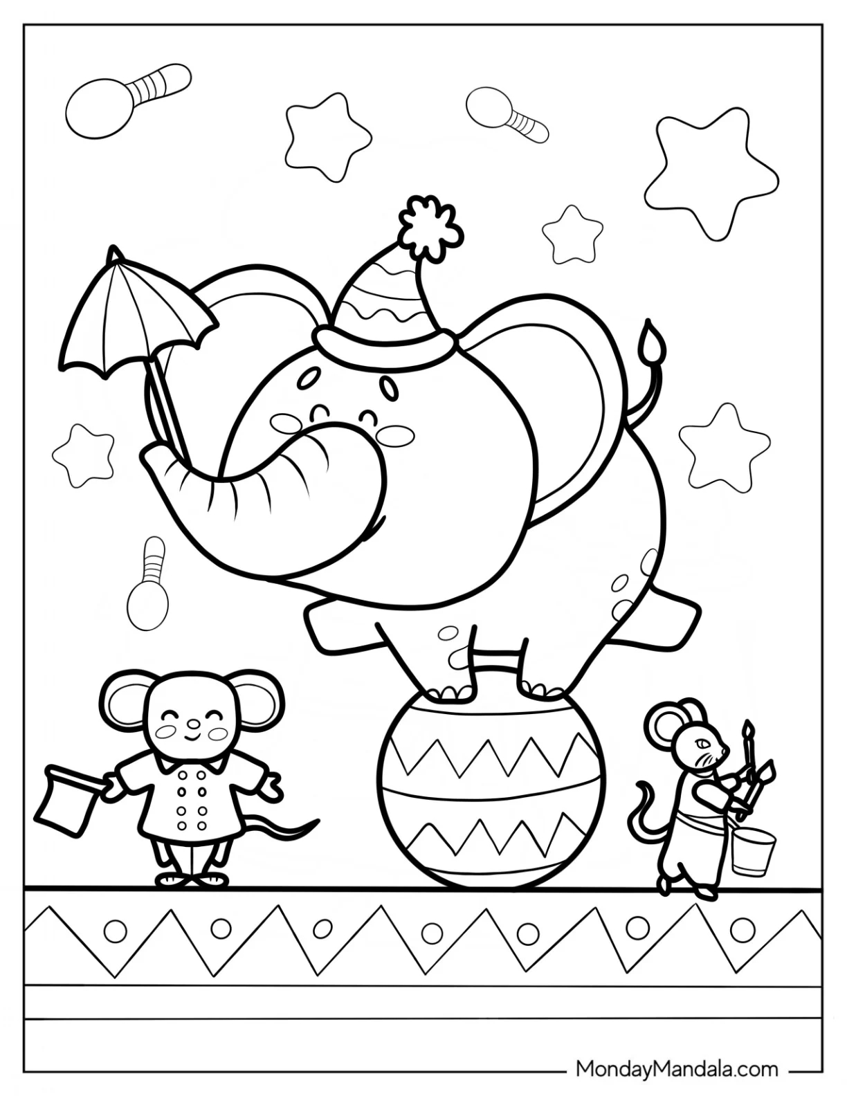 Free Circus Coloring Pages Free Circus Coloring Pages