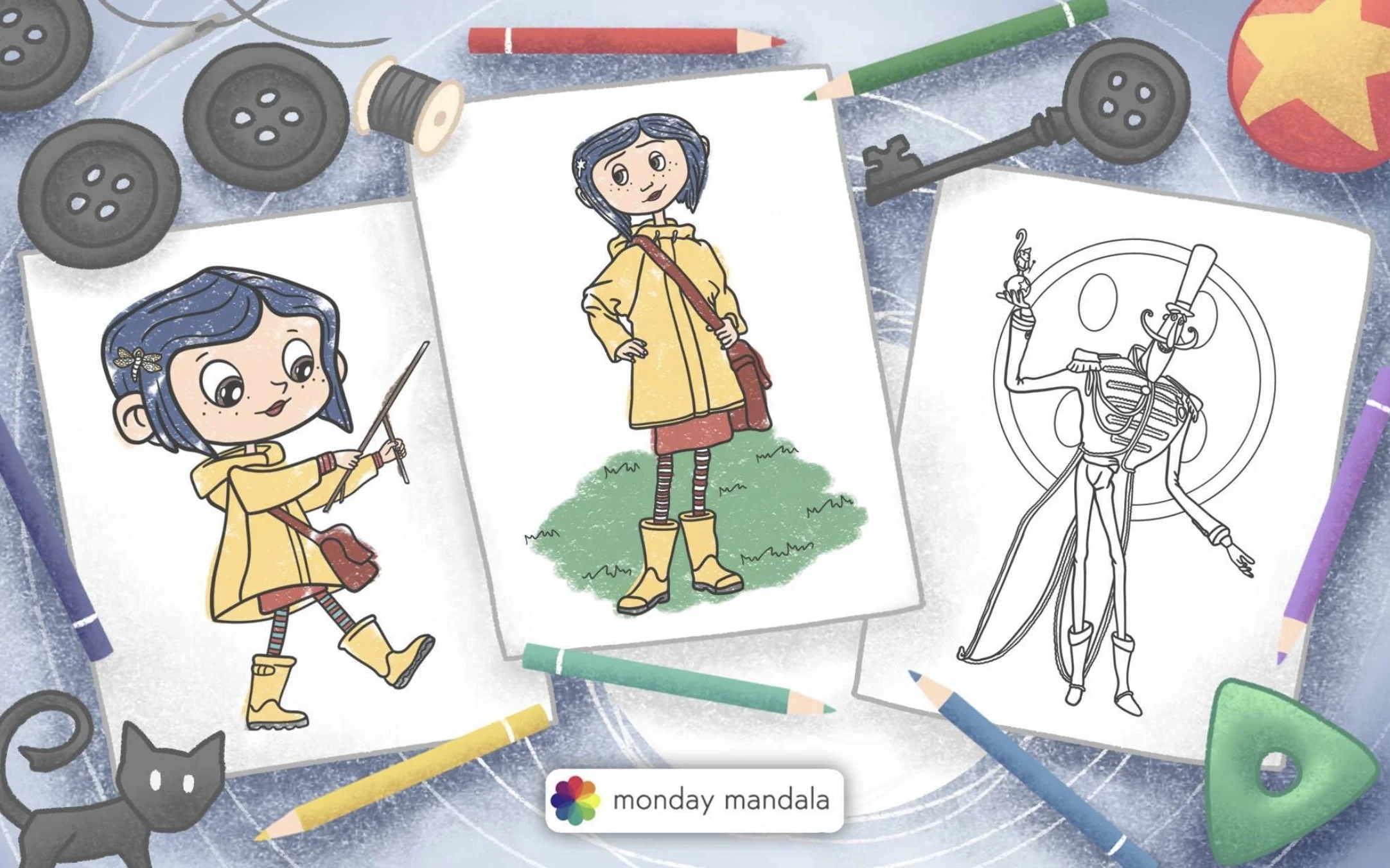 20 Coraline Coloring Pages Free PDF Printables 